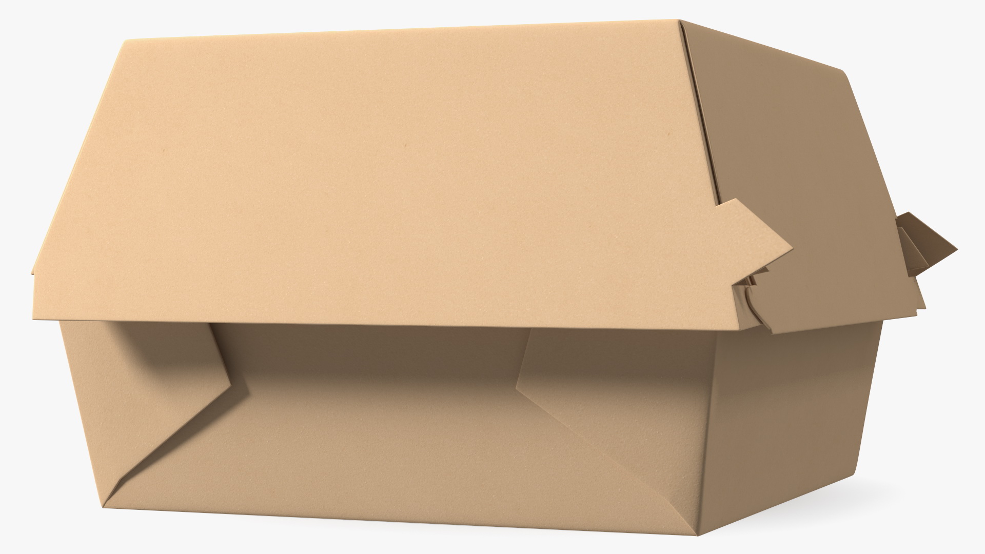 3D Burger Box Closed Brown model
