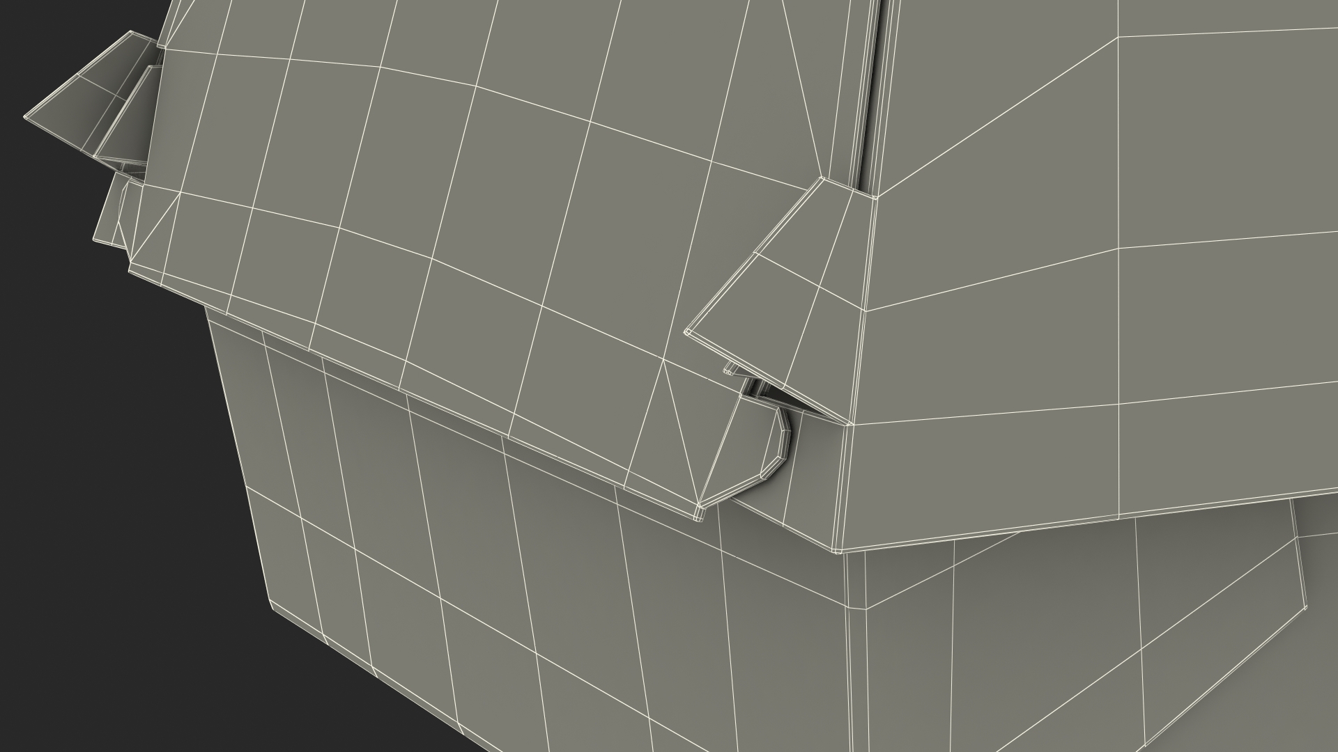 3D Burger Box Closed Brown model
