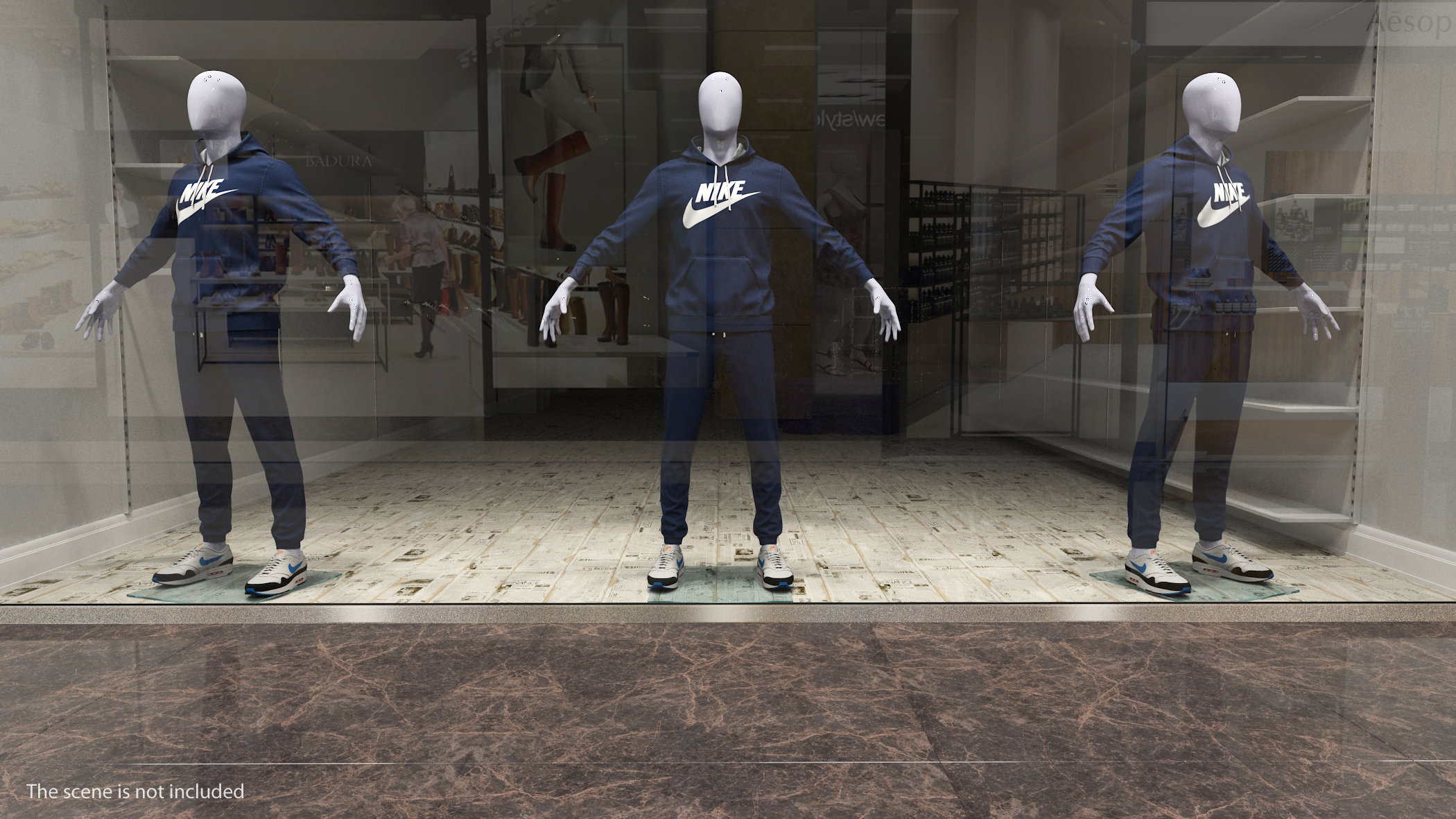 3D Sport Pants Blue