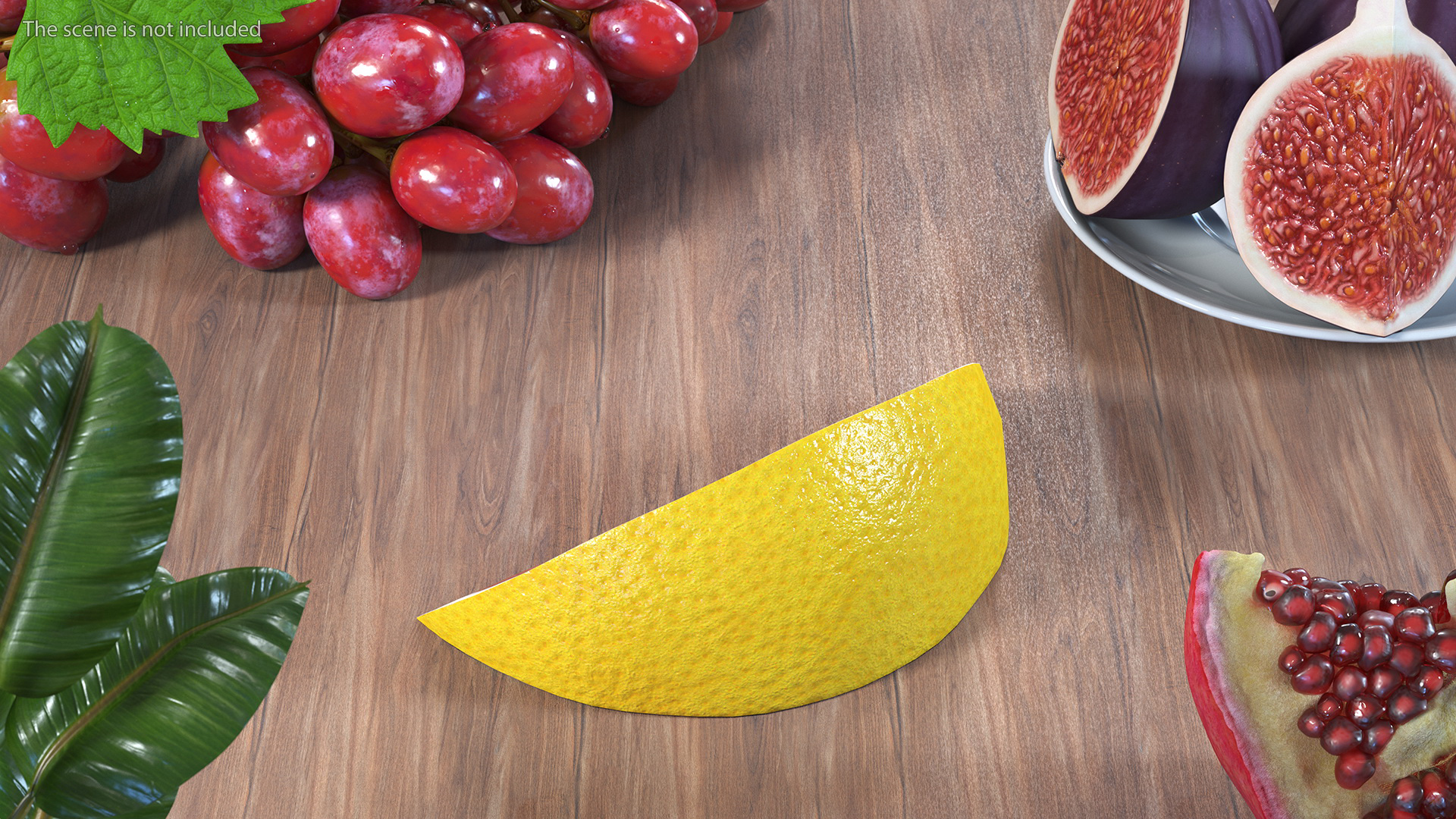 3D Realistic Grapefruit Slice