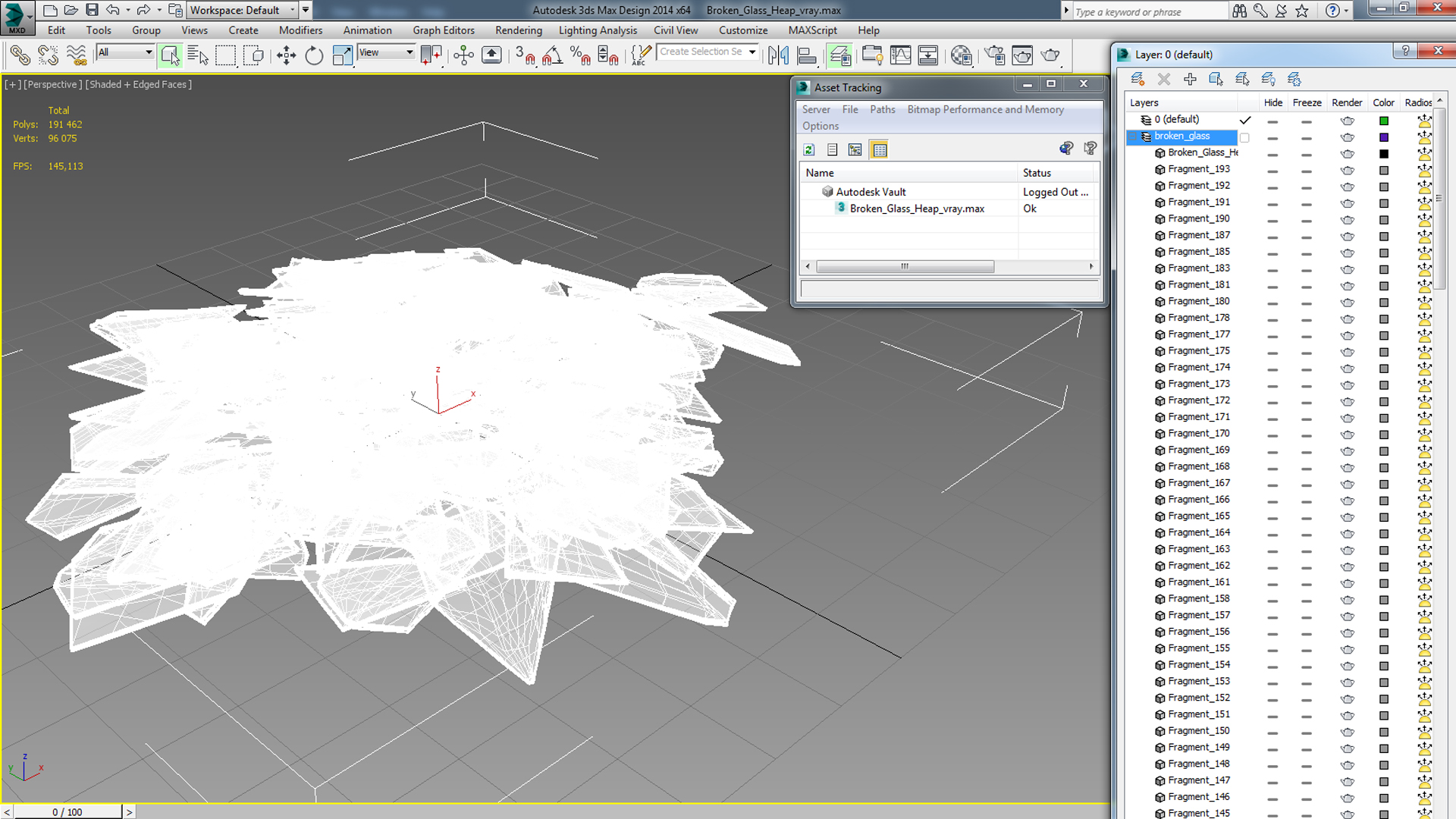 Broken Glass Heap 3D