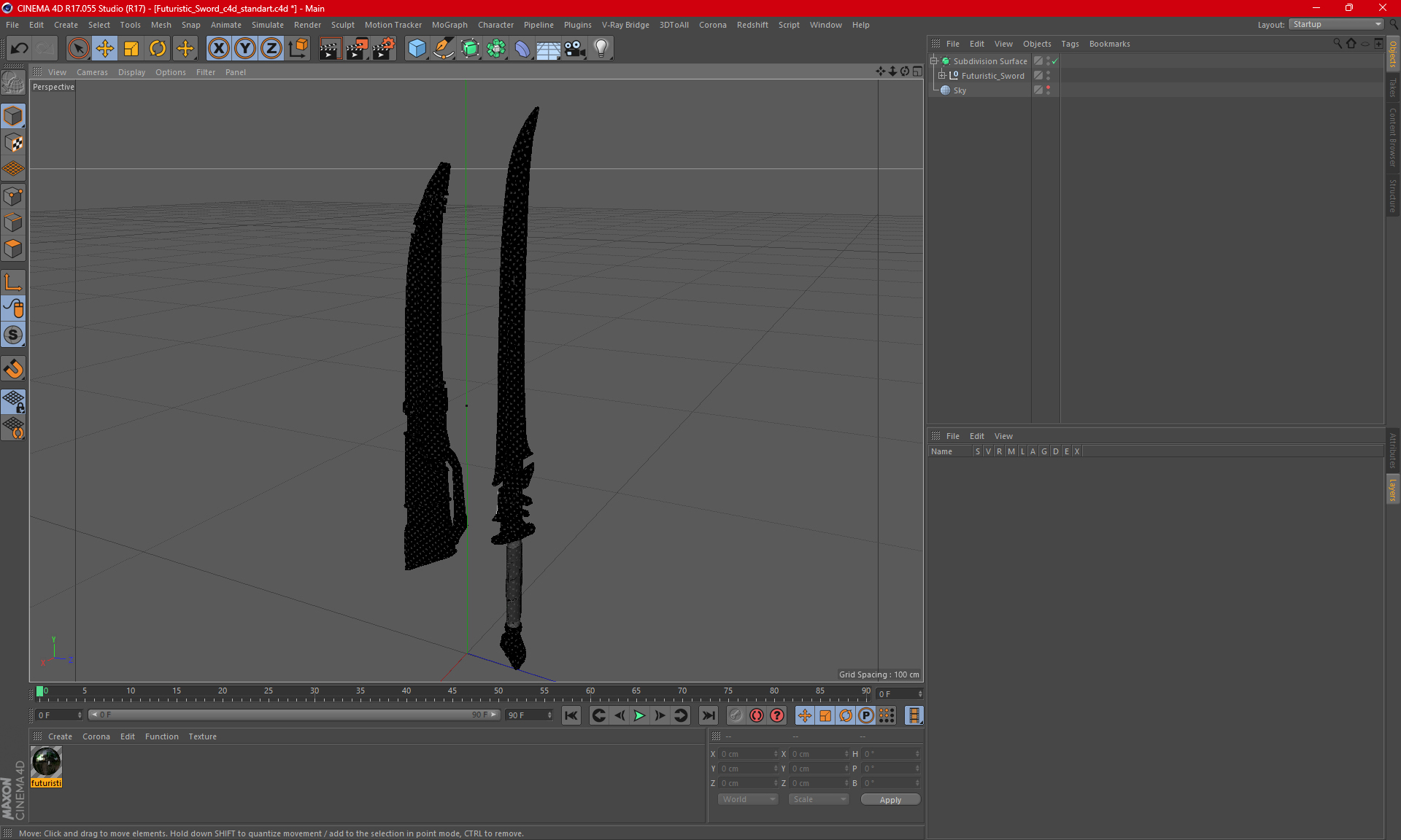 3D Futuristic Sword