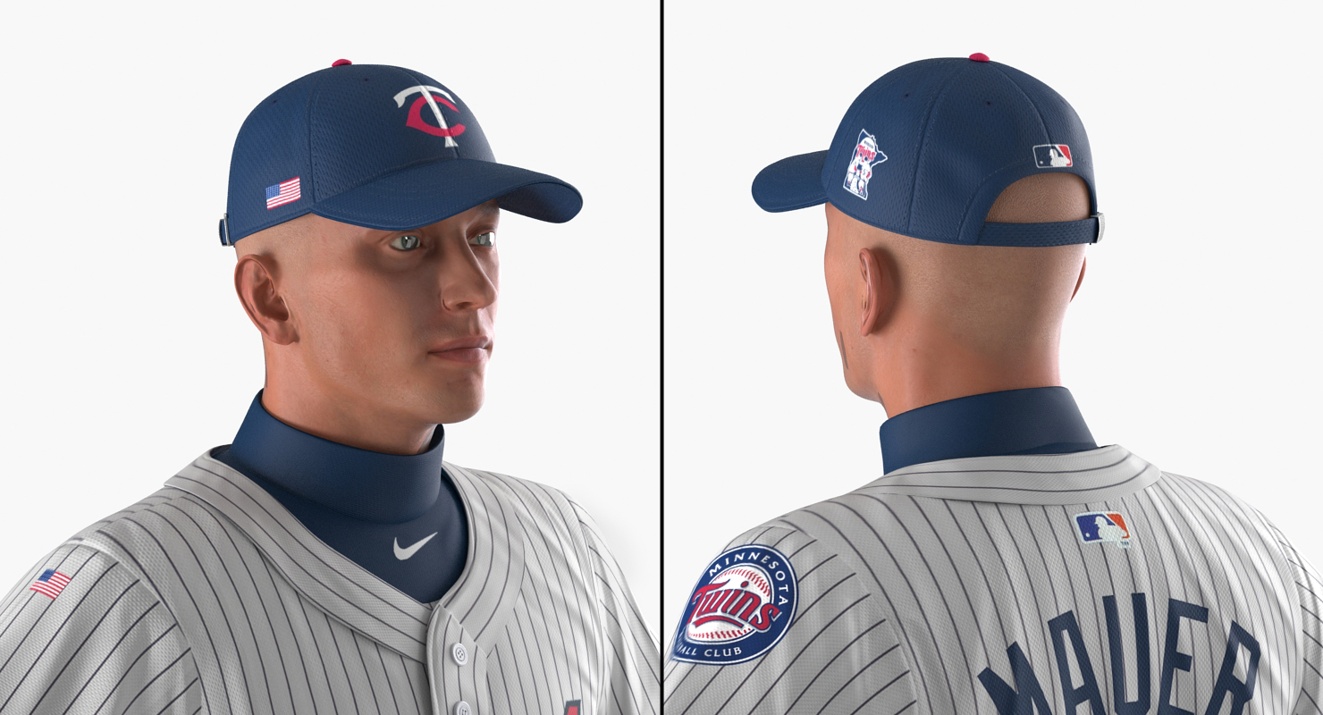 3D Baseball Player Rigged Twins model