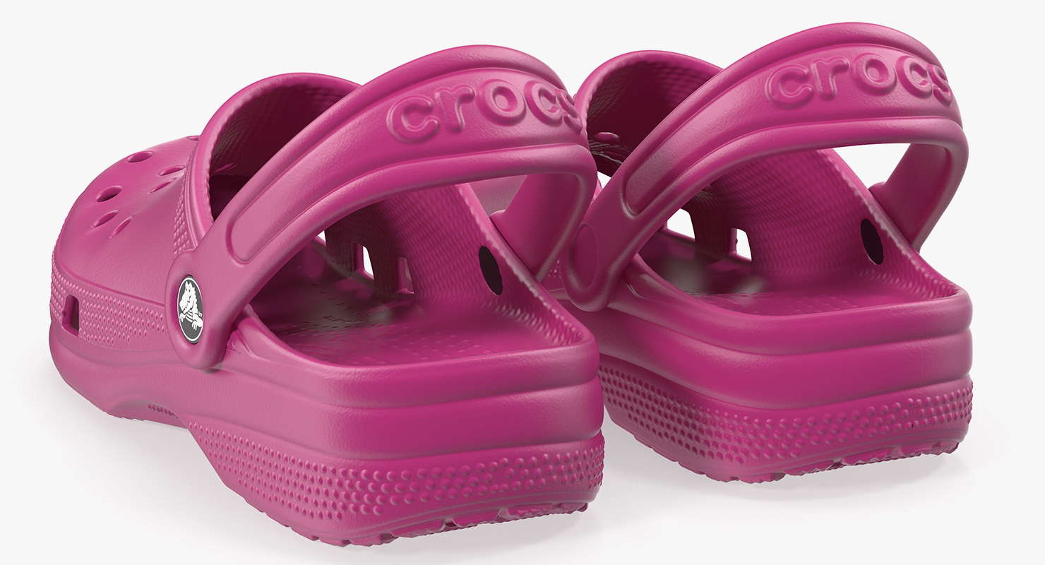 3D Classic Crocs Pink model