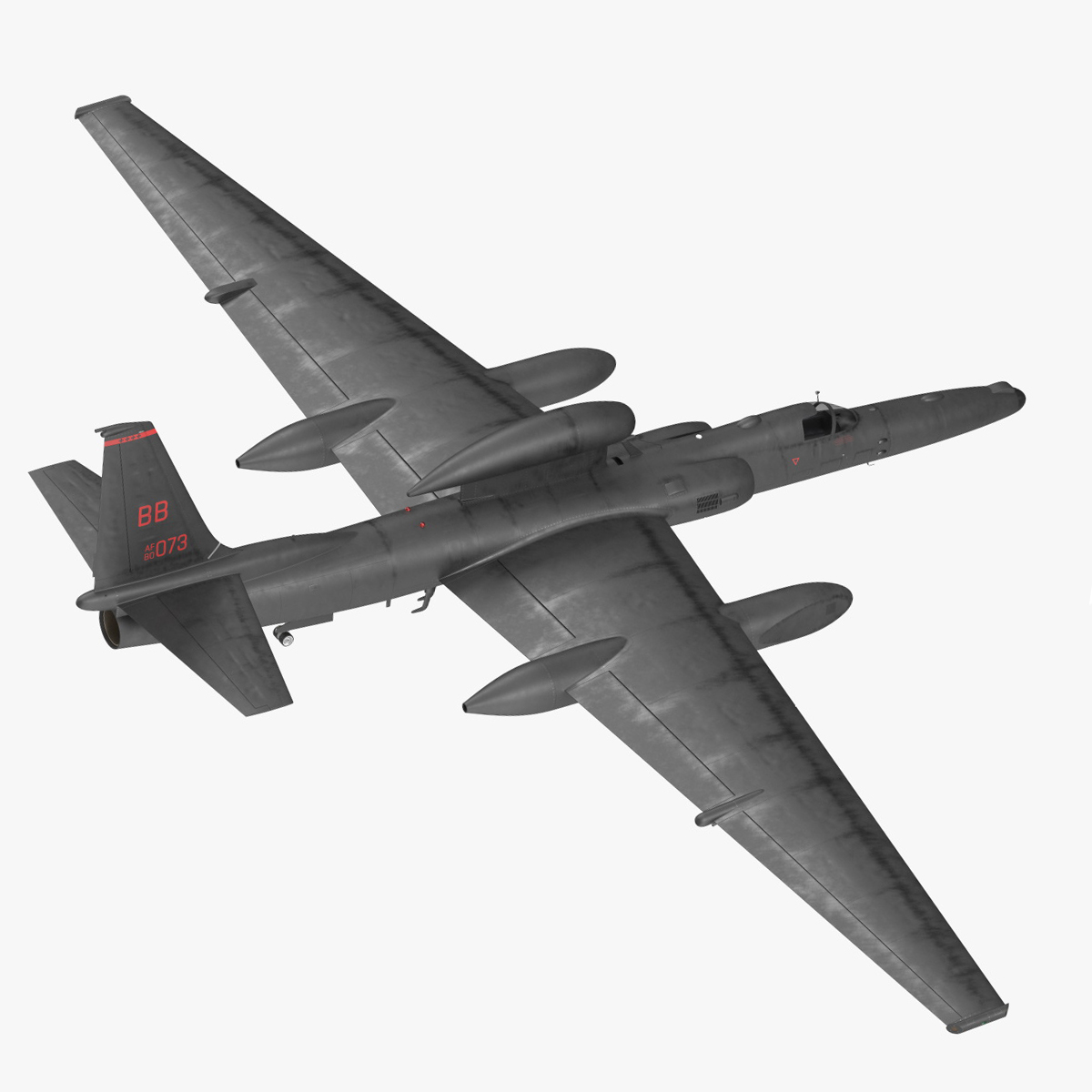 3D U_2 Dragon Lady Aircraft Simple Interior Rigged for Maya