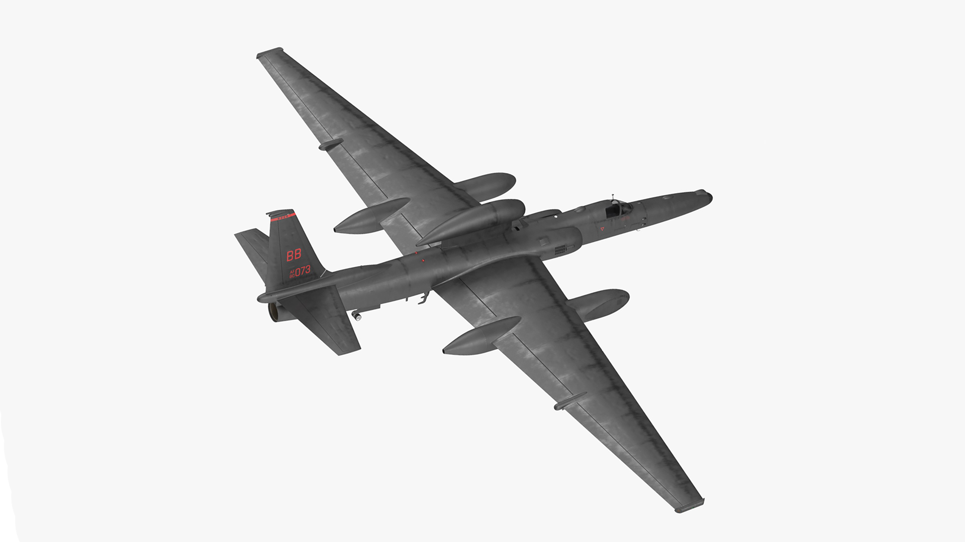 3D U_2 Dragon Lady Aircraft Simple Interior Rigged for Maya