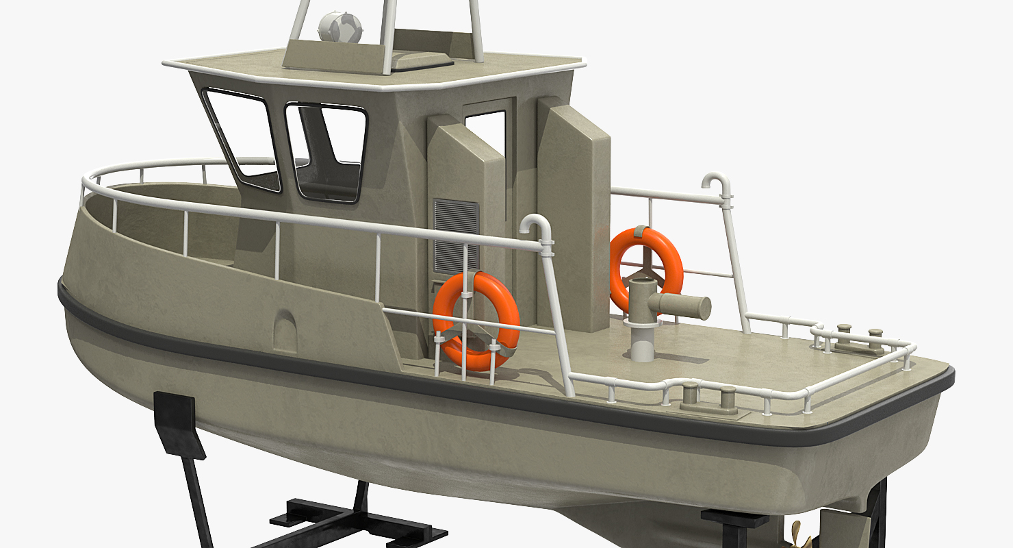 Boat on stands 3D model
