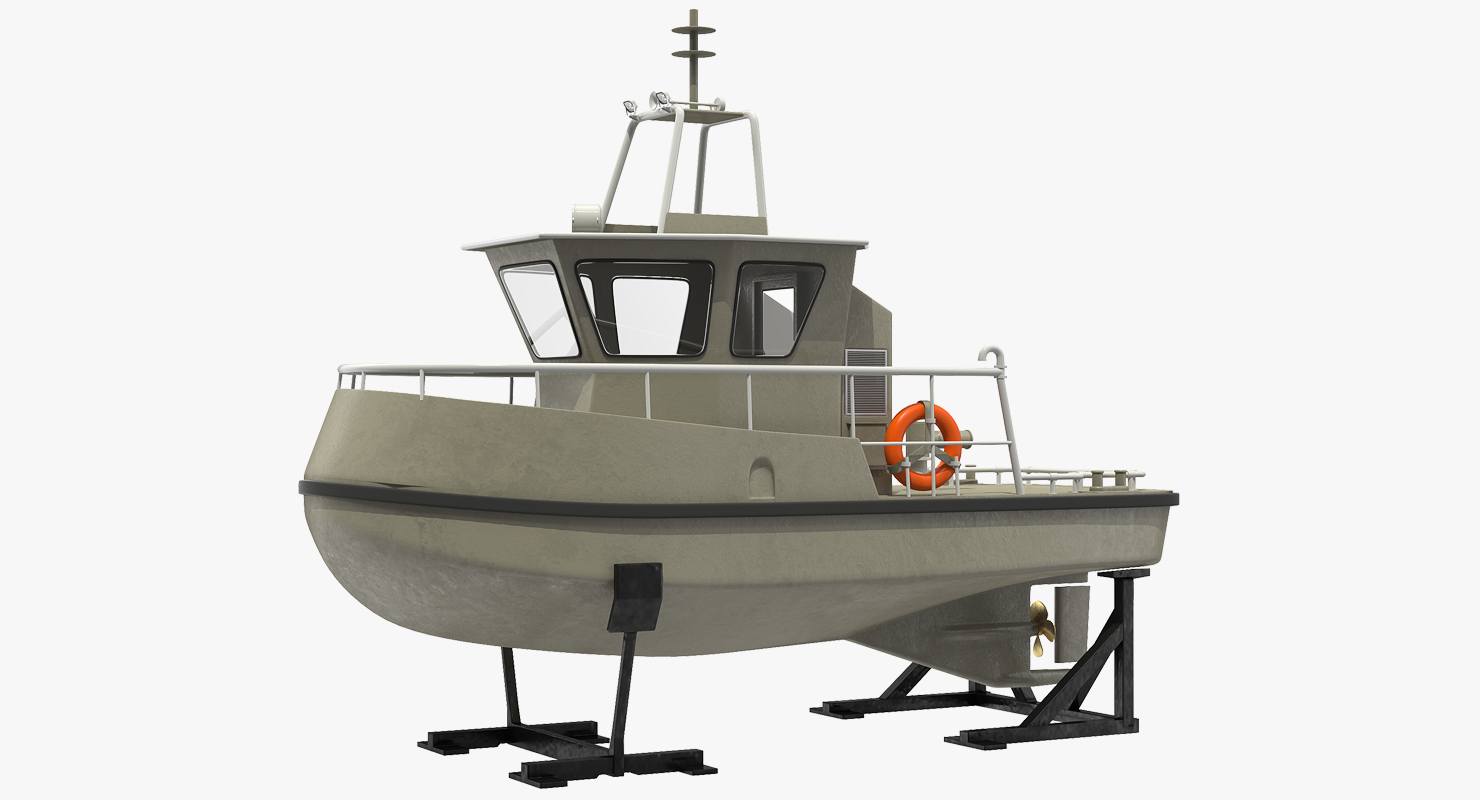 Boat on stands 3D model