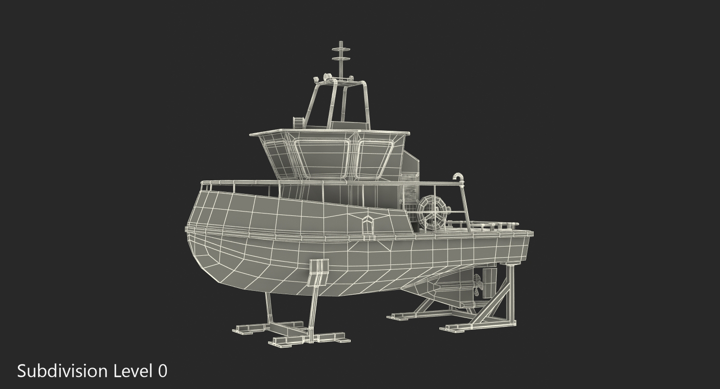 Boat on stands 3D model