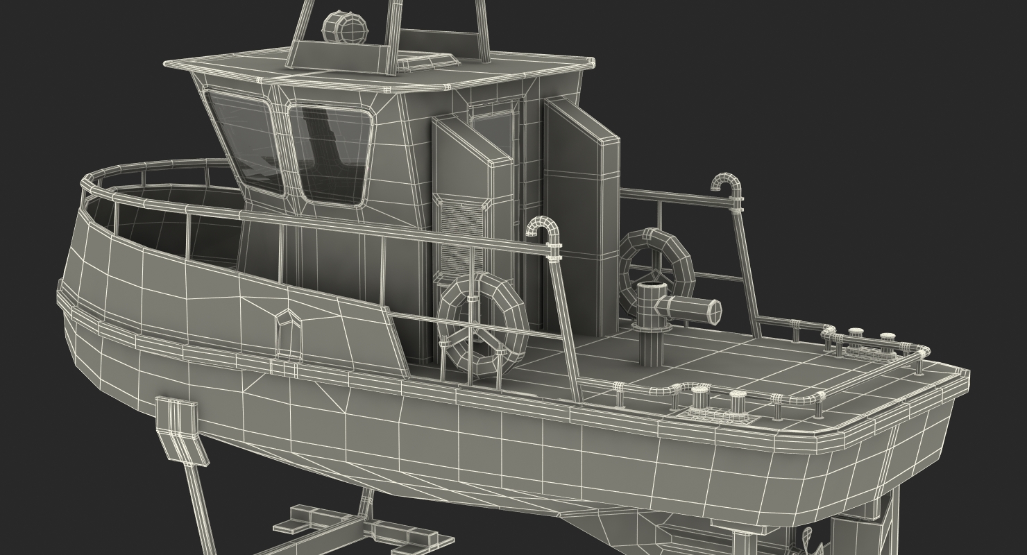 Boat on stands 3D model