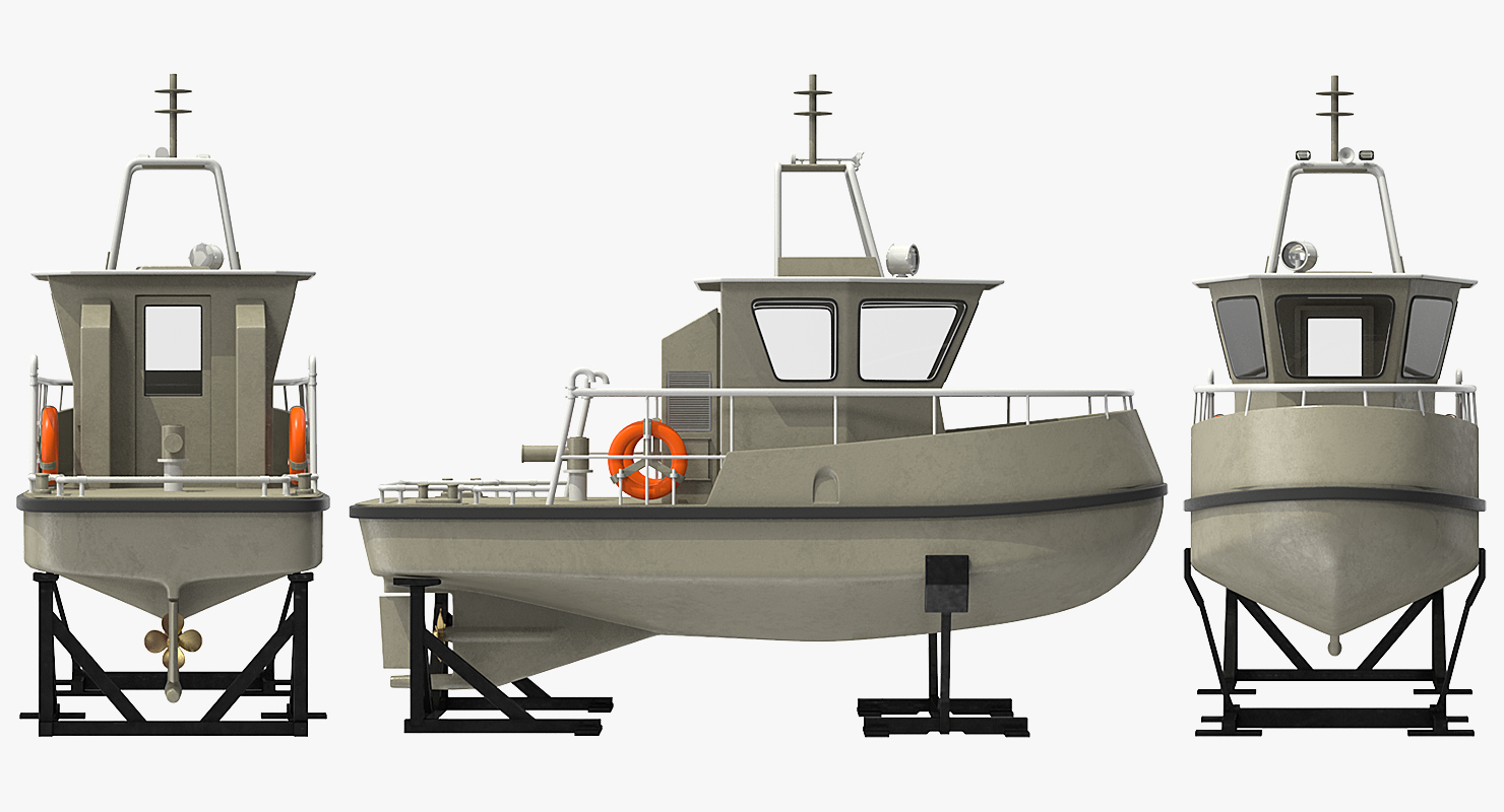 Boat on stands 3D model