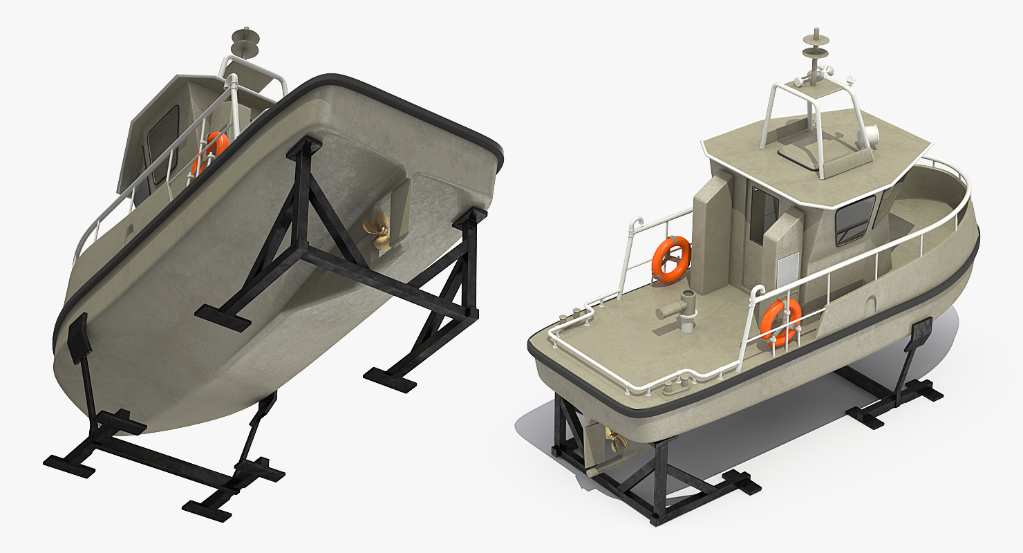 Boat on stands 3D model