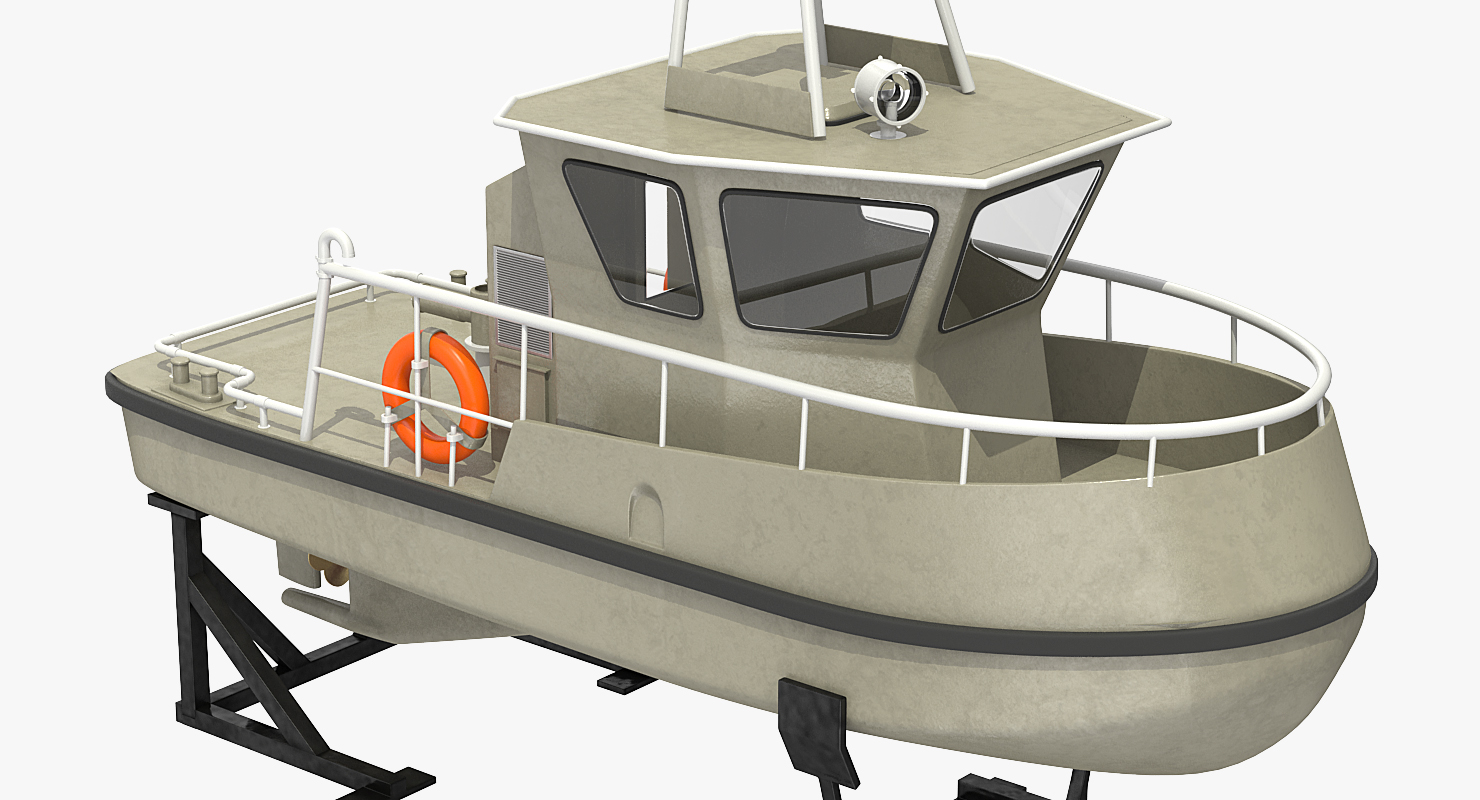 Boat on stands 3D model