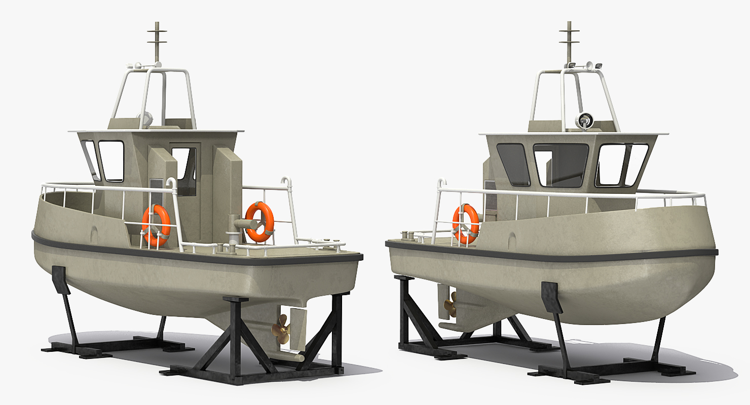 Boat on stands 3D model