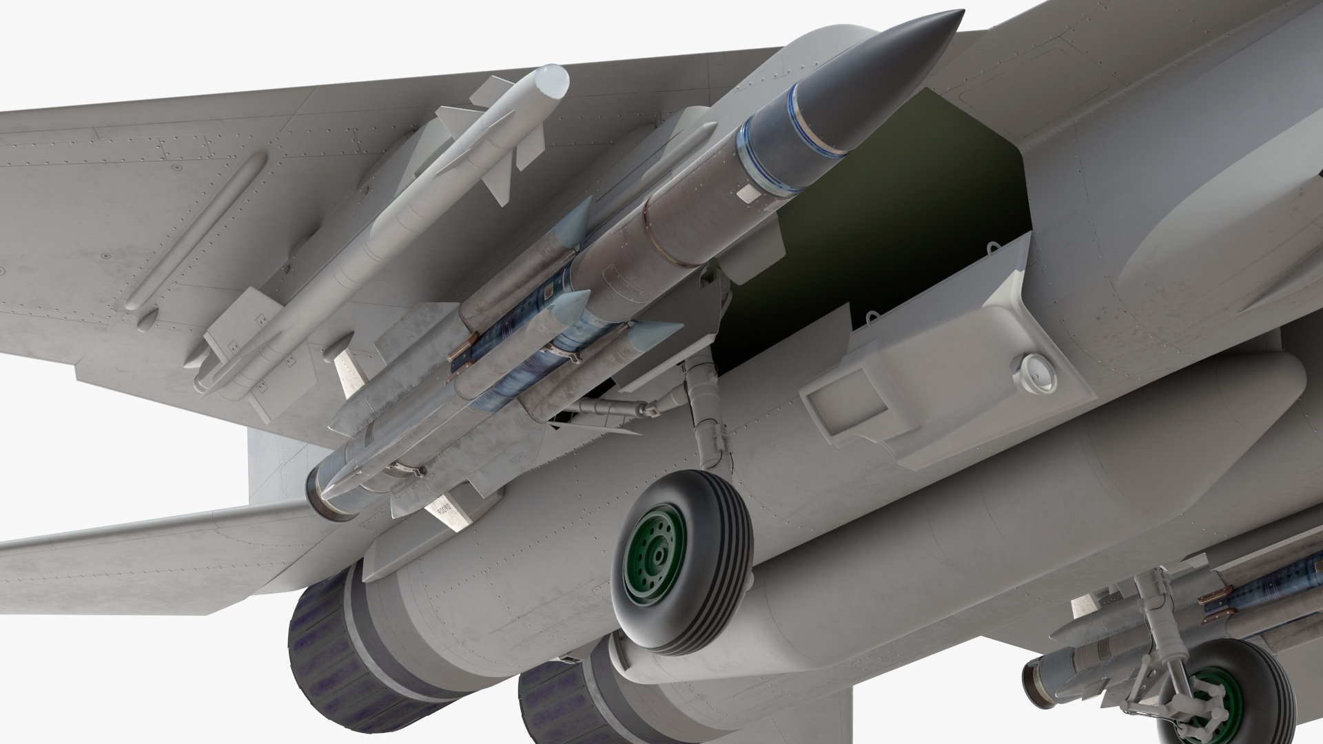 MiG 29 Fighter Aircraft with X-31PM Supersonic Missile 3D model