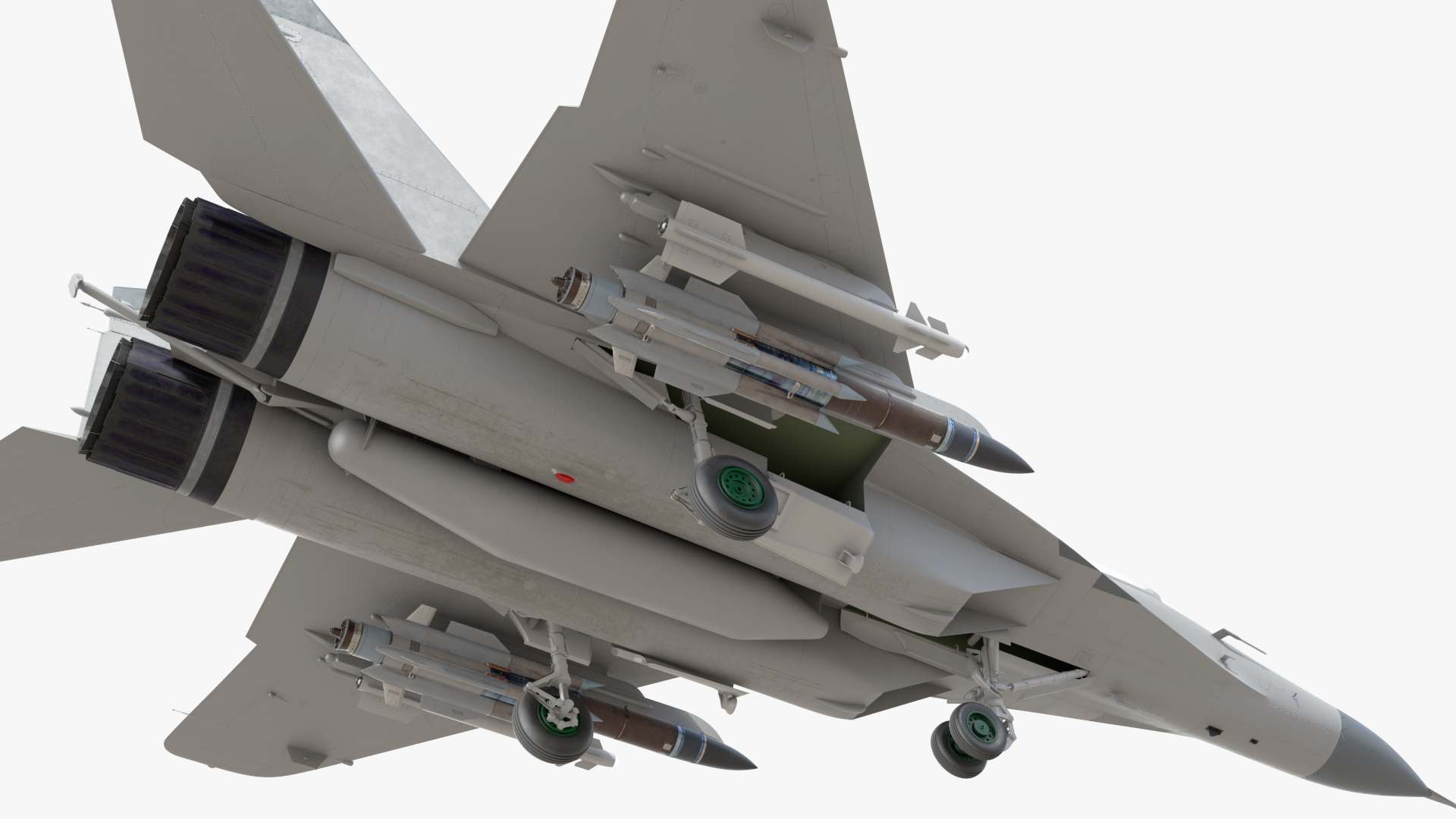 MiG 29 Fighter Aircraft with X-31PM Supersonic Missile 3D model