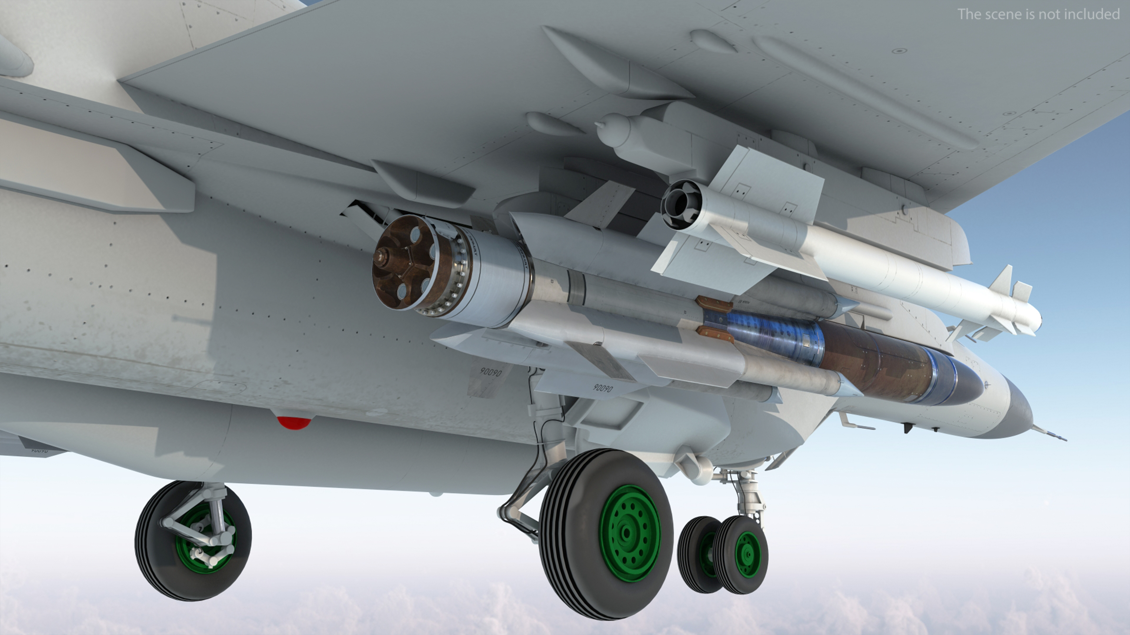 MiG 29 Fighter Aircraft with X-31PM Supersonic Missile 3D model