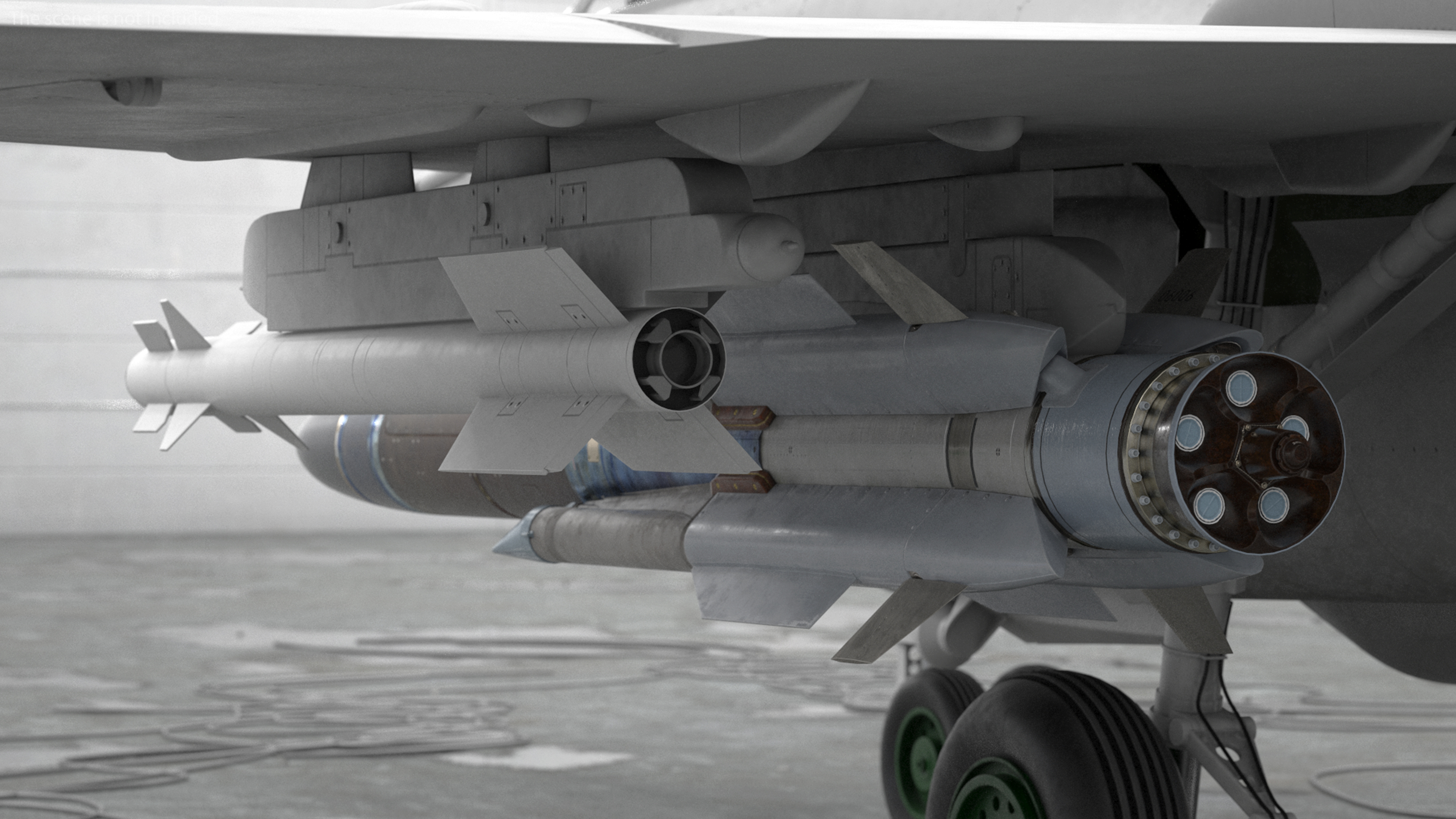 MiG 29 Fighter Aircraft with X-31PM Supersonic Missile 3D model