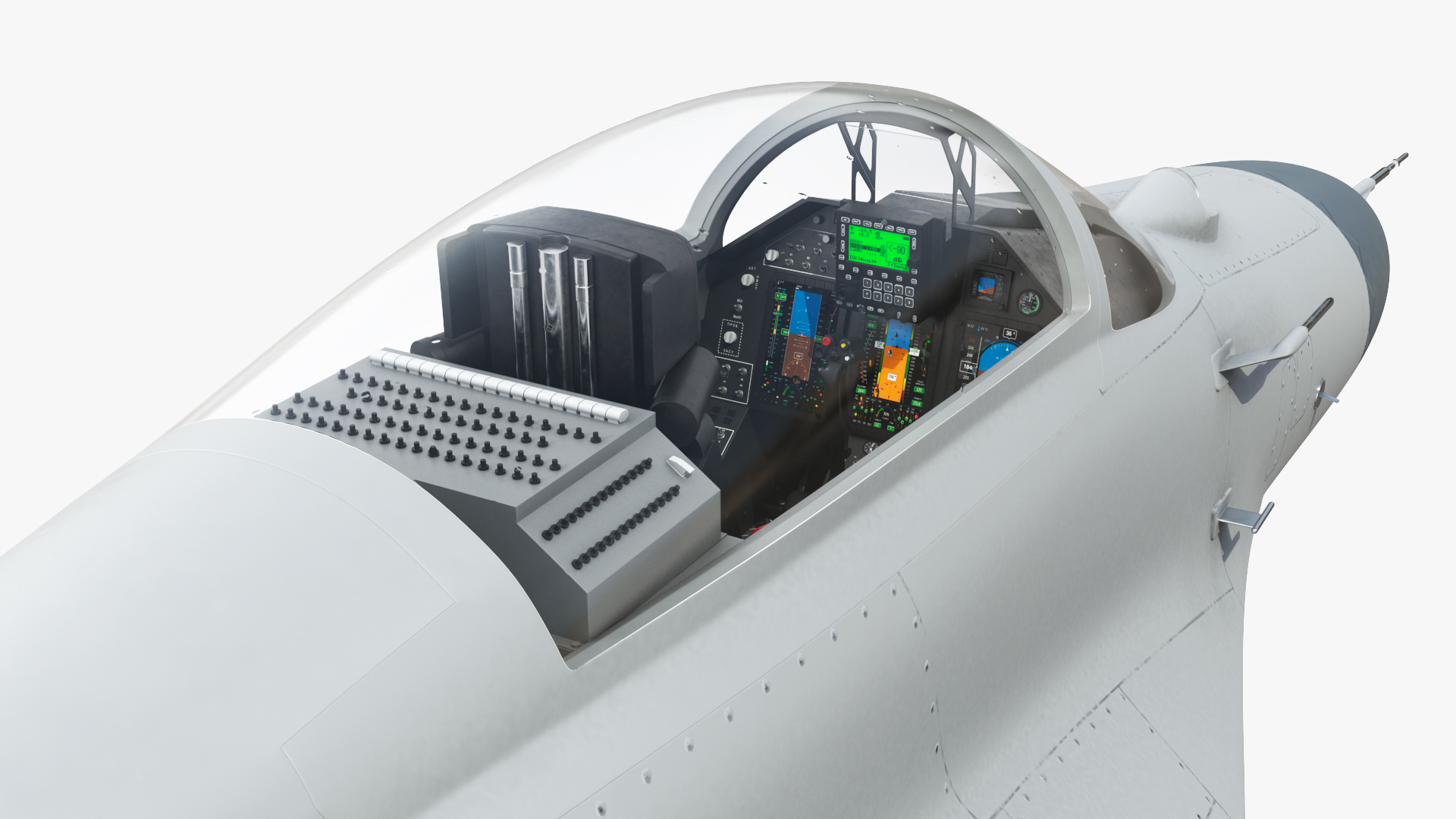MiG 29 Fighter Aircraft with X-31PM Supersonic Missile 3D model