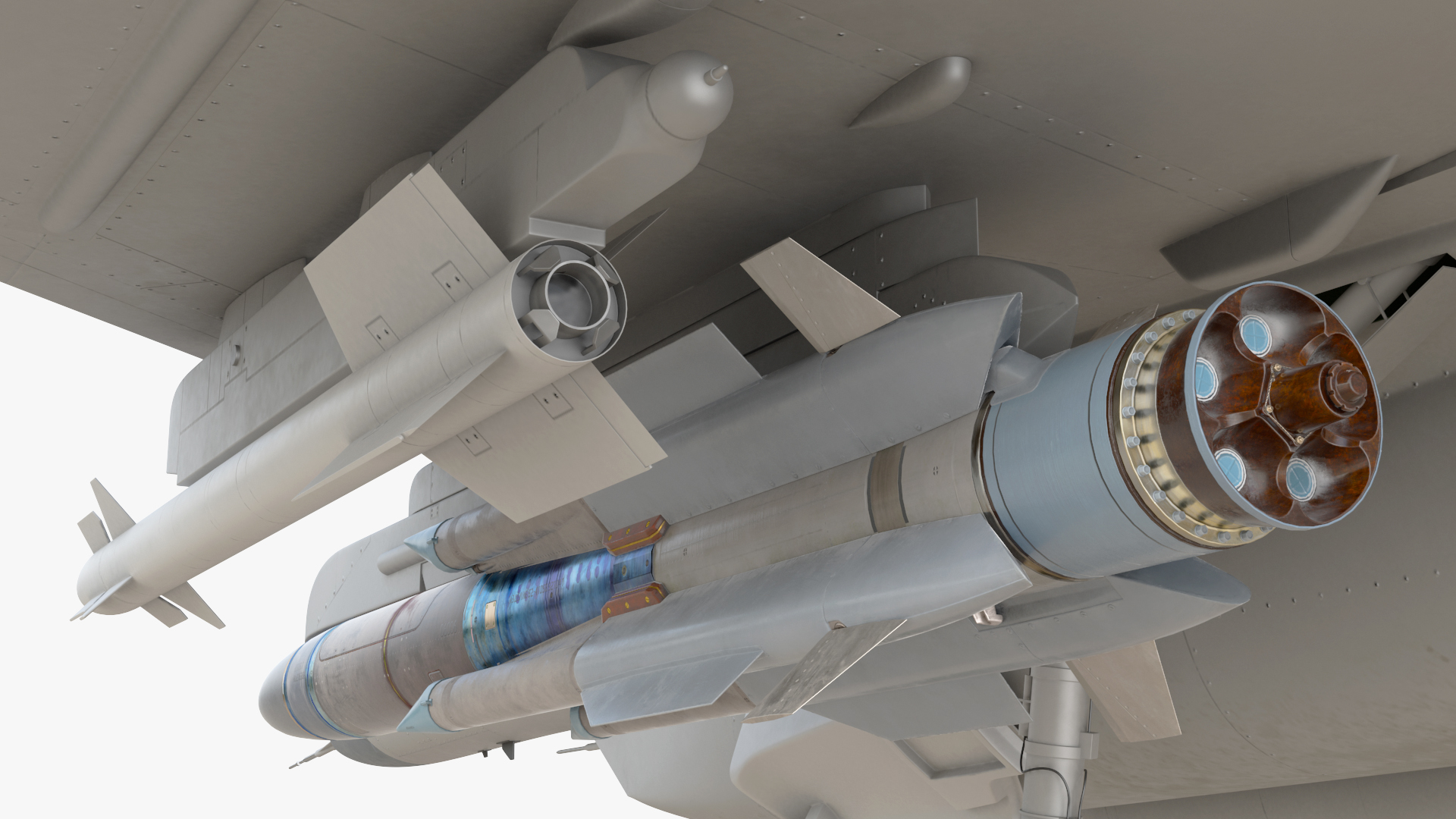 MiG 29 Fighter Aircraft with X-31PM Supersonic Missile 3D model