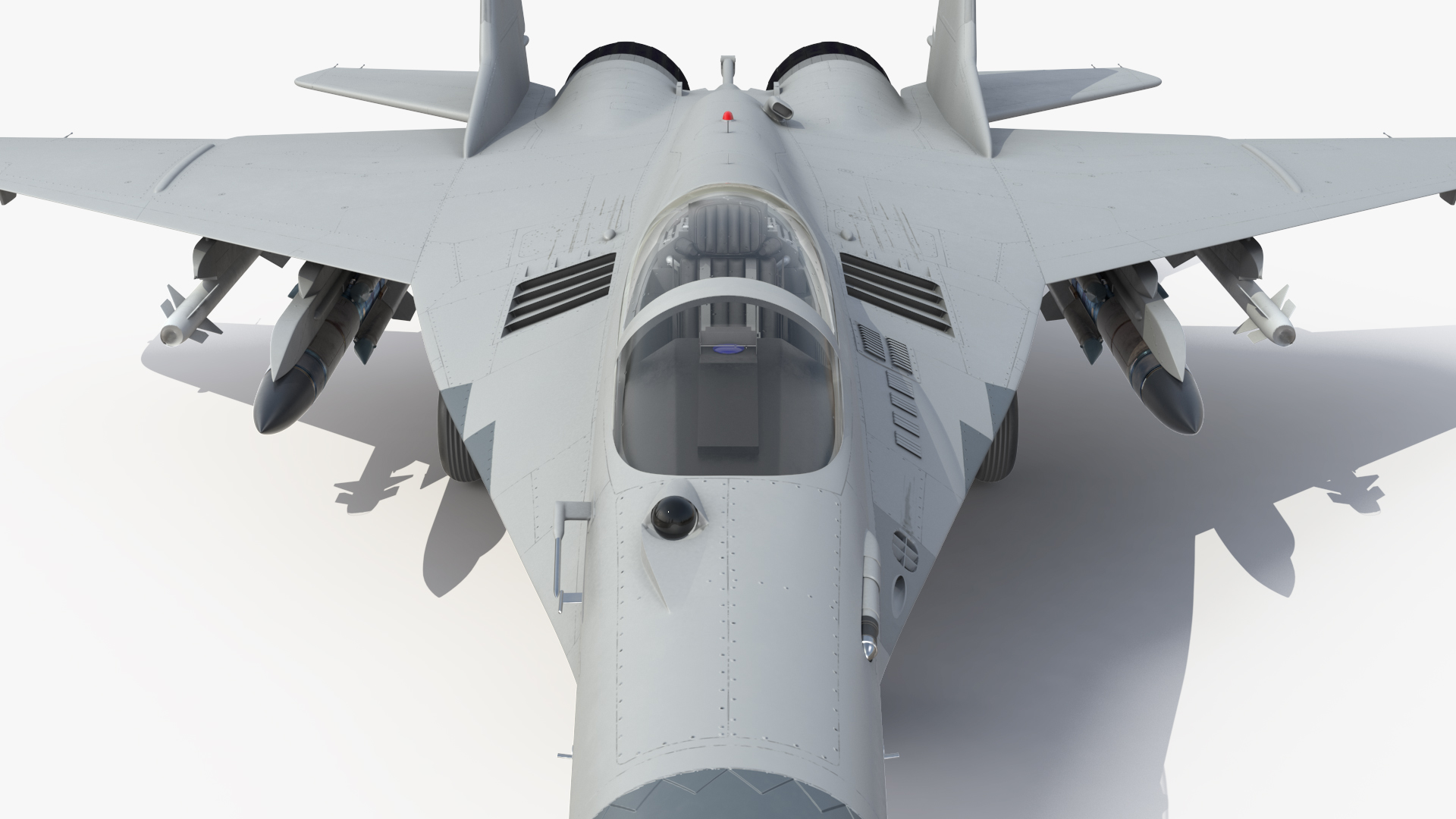 MiG 29 Fighter Aircraft with X-31PM Supersonic Missile 3D model