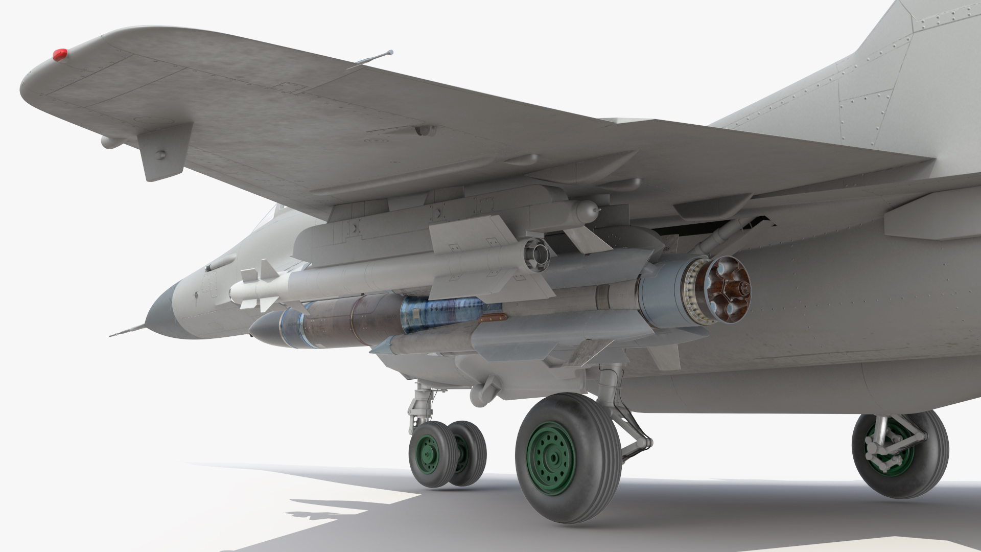 MiG 29 Fighter Aircraft with X-31PM Supersonic Missile 3D model