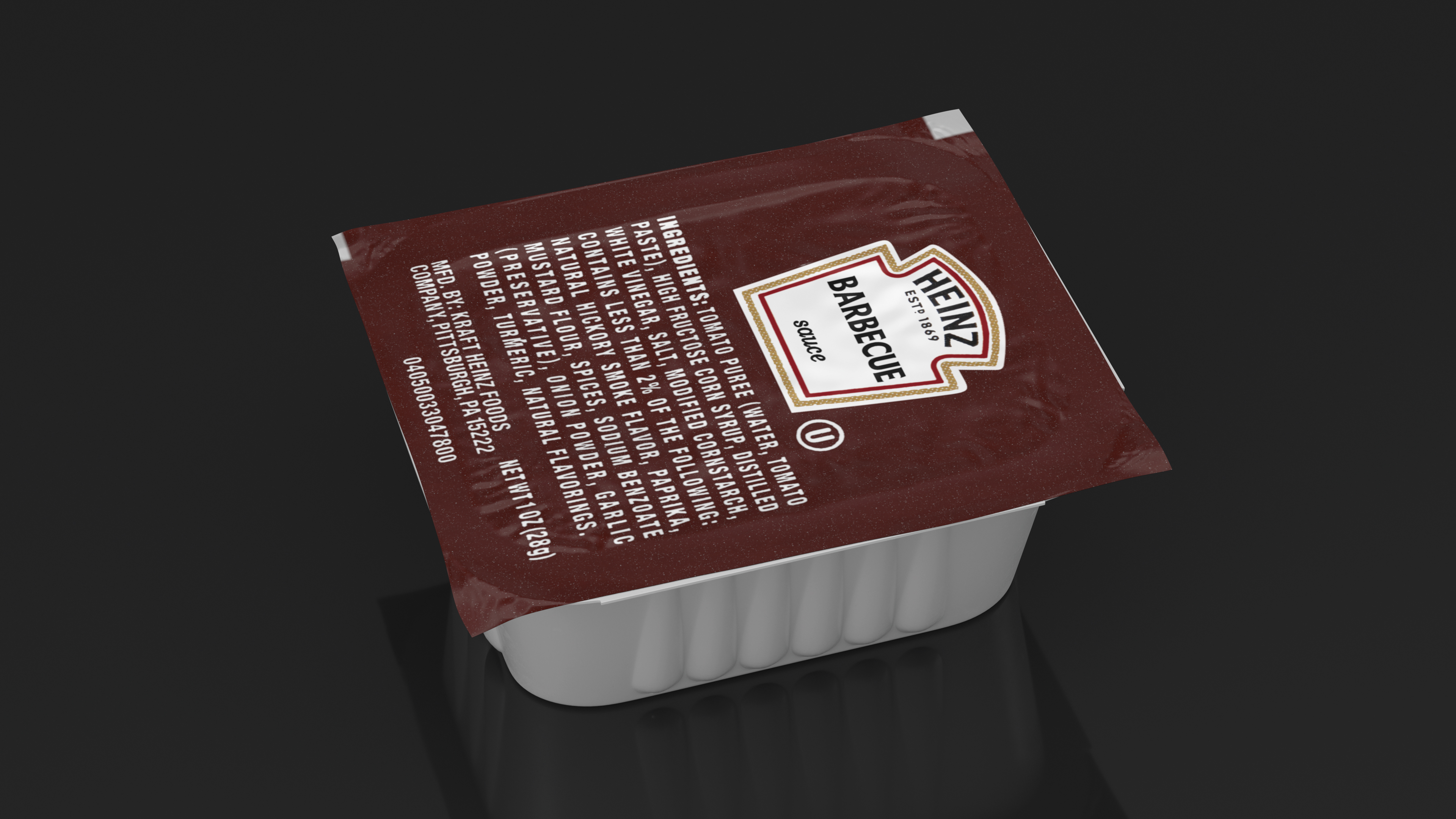 Heinz Barbecue Sauce Single Serve Pot 3D