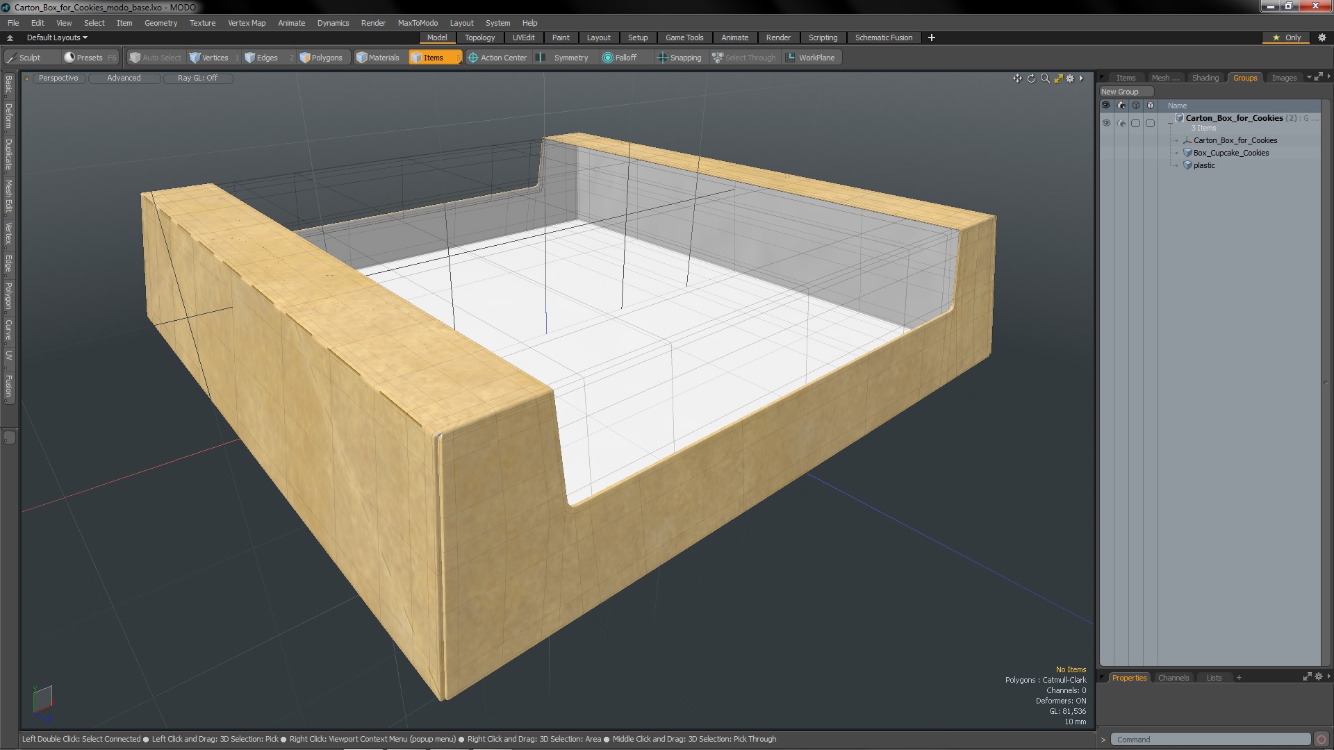 Carton Box for Cookies 3D