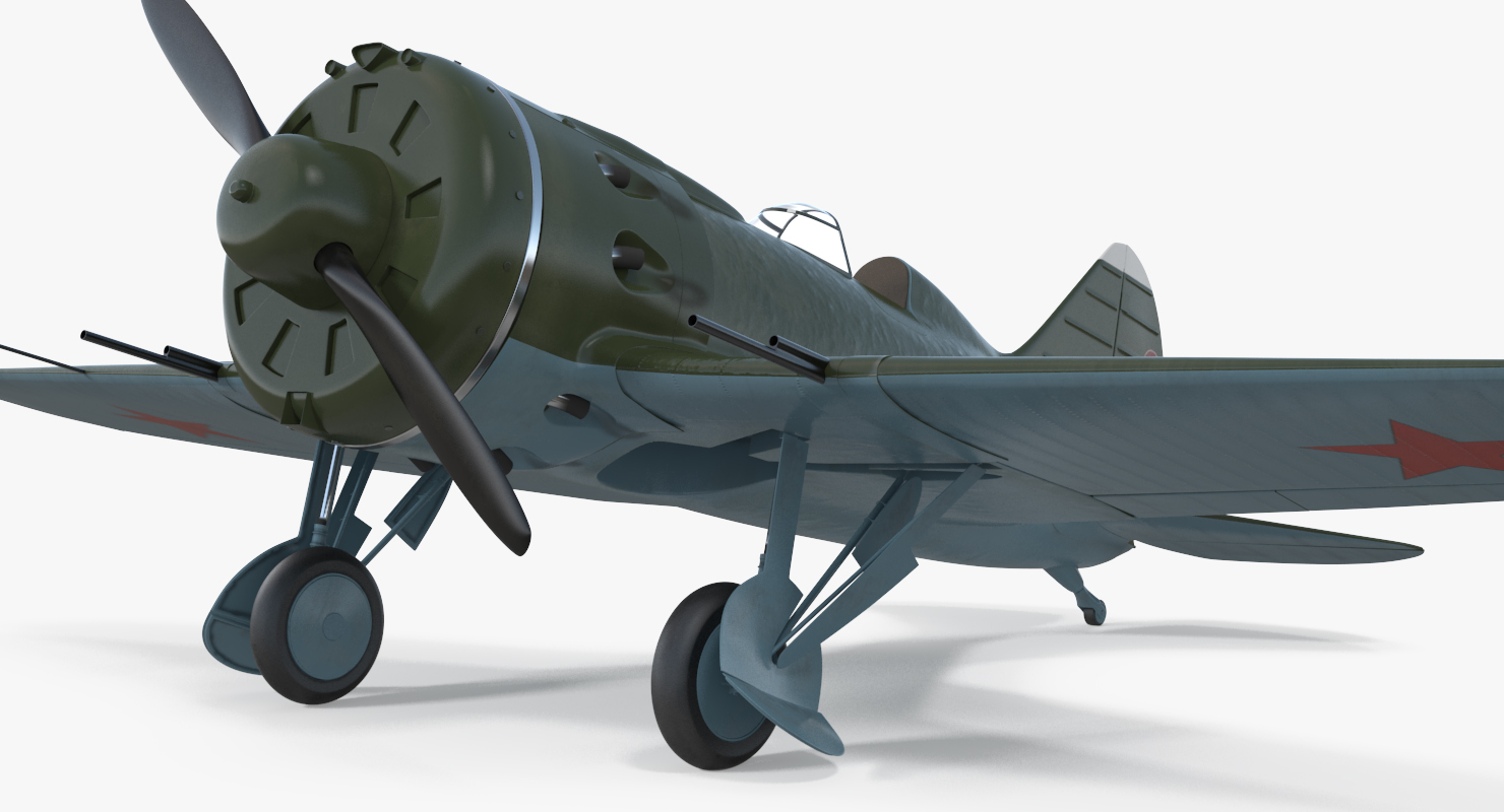 Soviet WWII Fighter Aircraft Polikarpov I 16 3D model