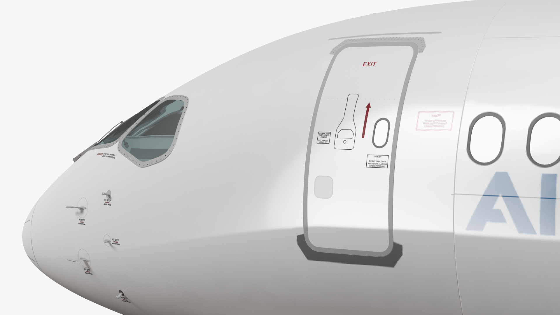 3D Airbus A220 100 Simple Interior