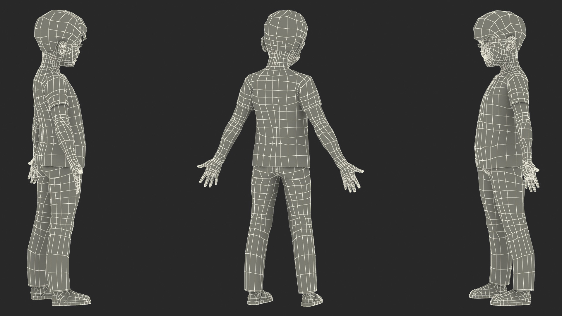 3D Asian Child Boy in Spiderman T-shirt