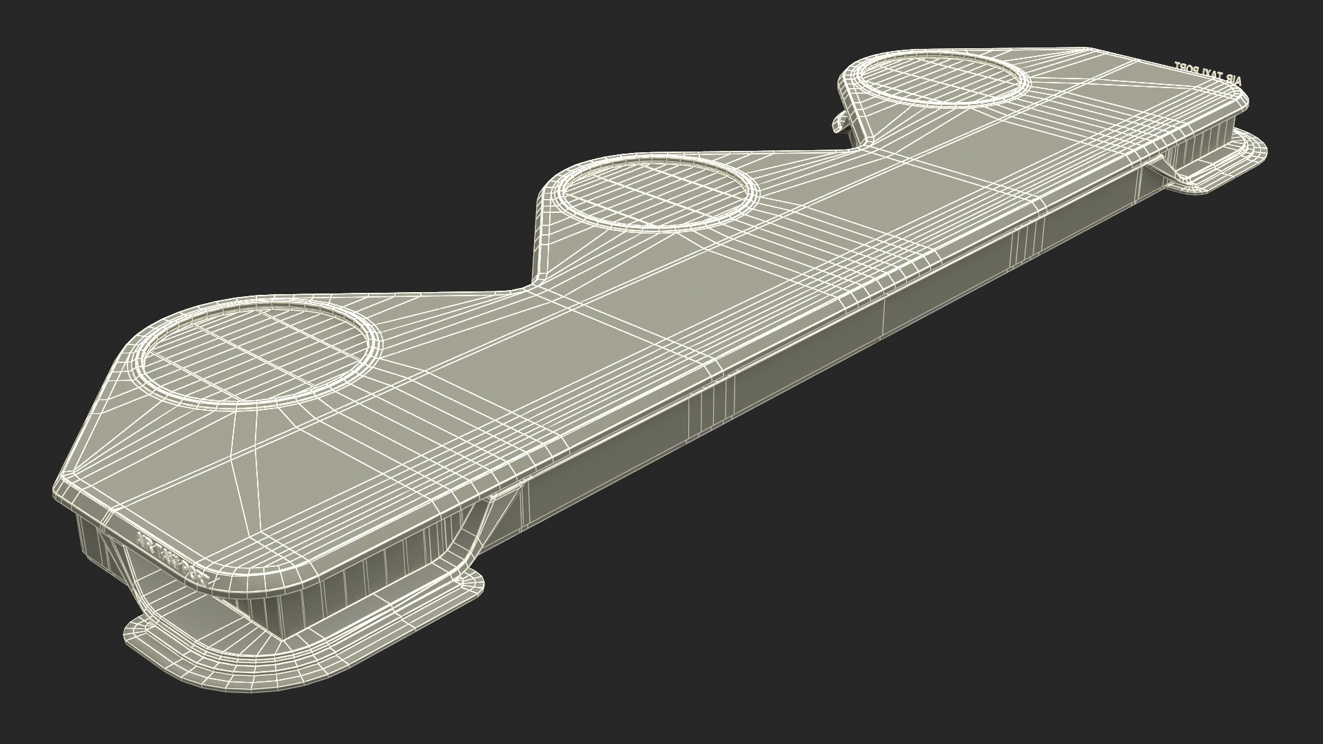 3D model Air Taxi Port with 3 Take Off Areas