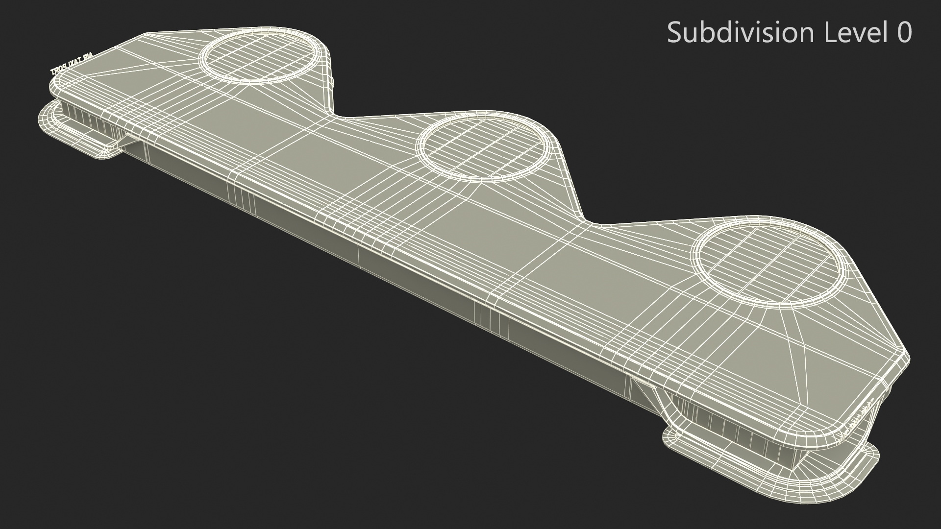 3D model Air Taxi Port with 3 Take Off Areas