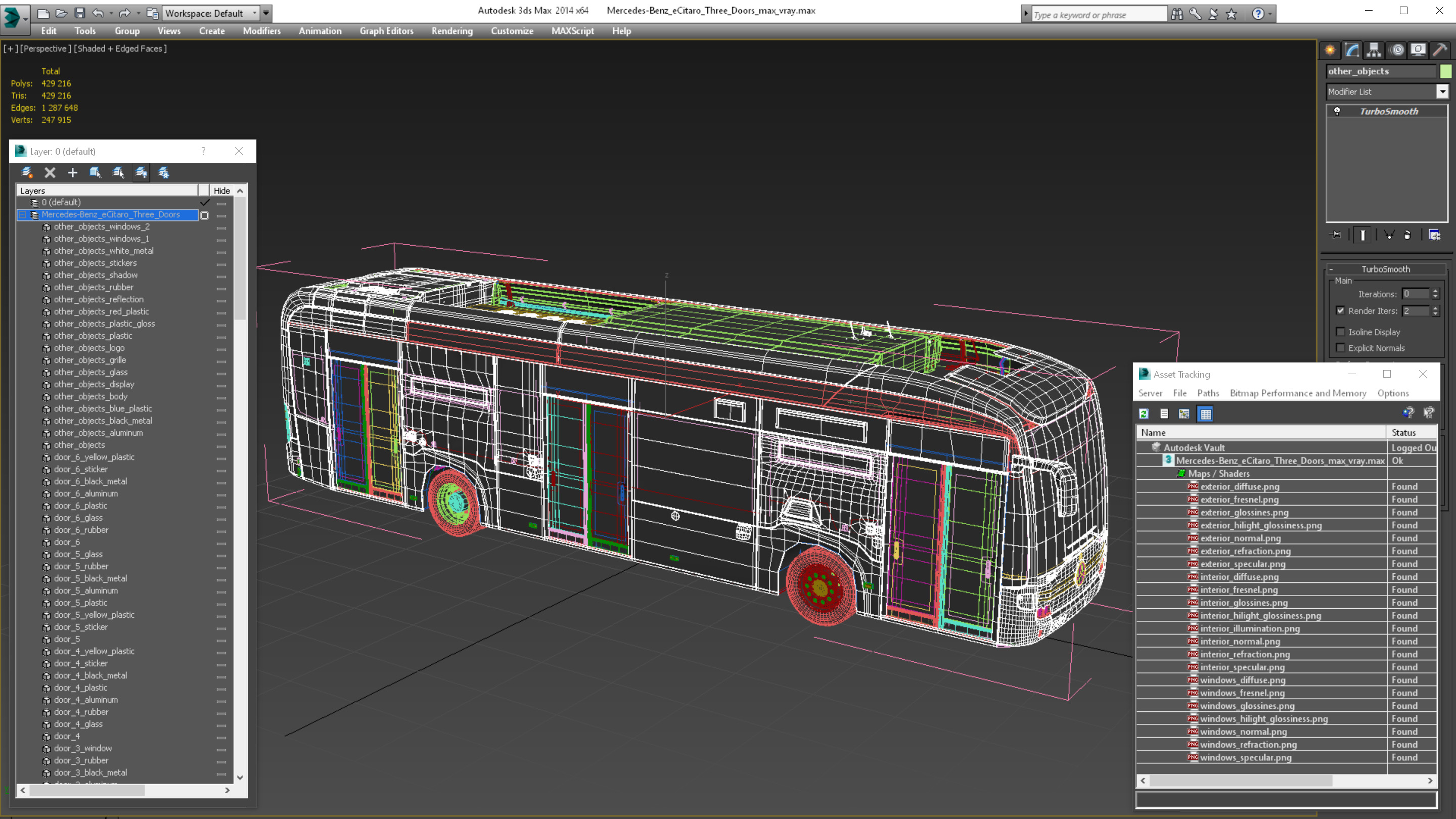 3D Mercedes-Benz eCitaro Three Doors model