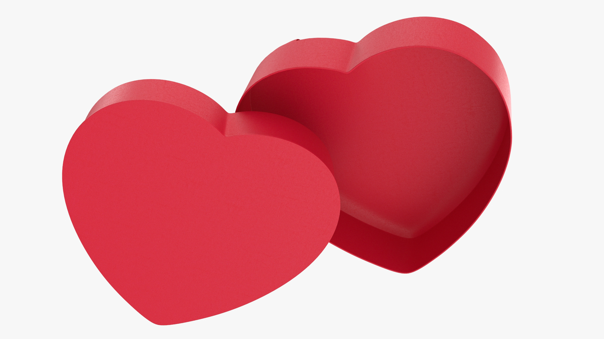 3D Assorted Chocolates in Heart Shaped Opened Box
