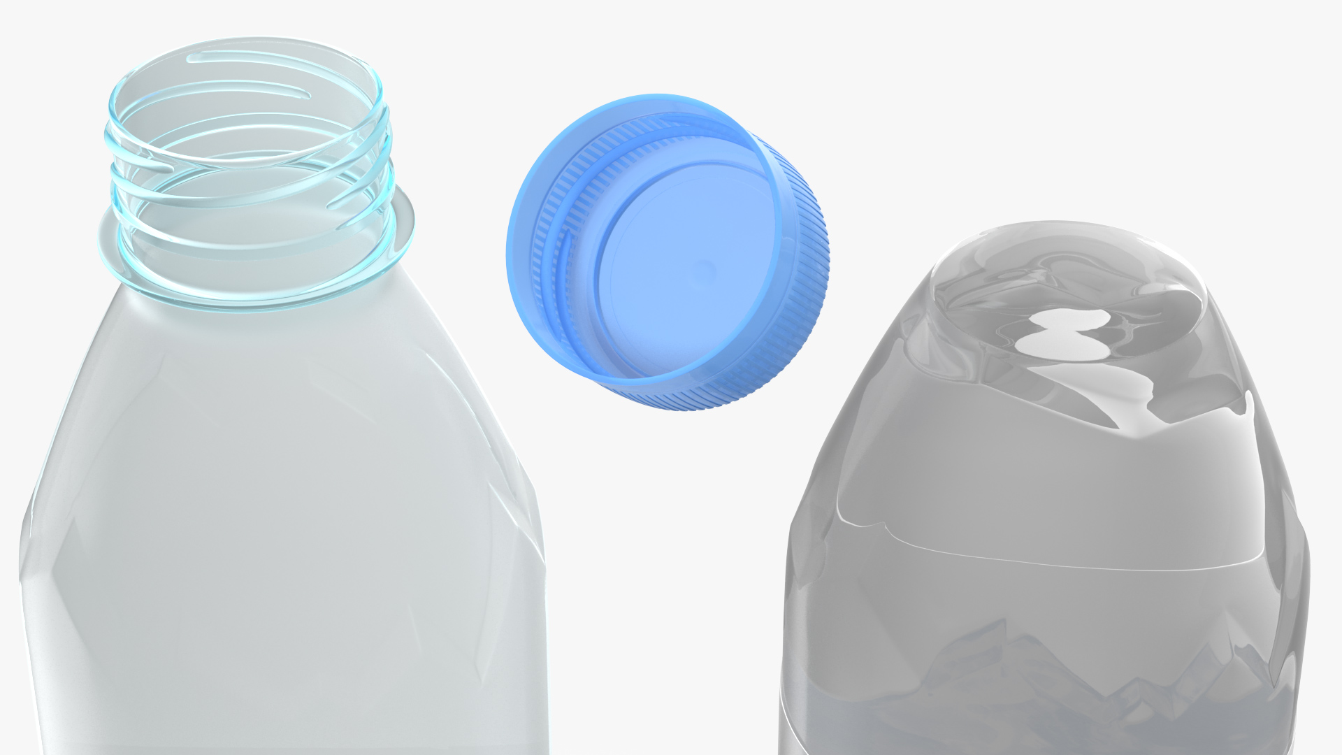 Mineral Water 500ml Plastic Bottle 3D model
