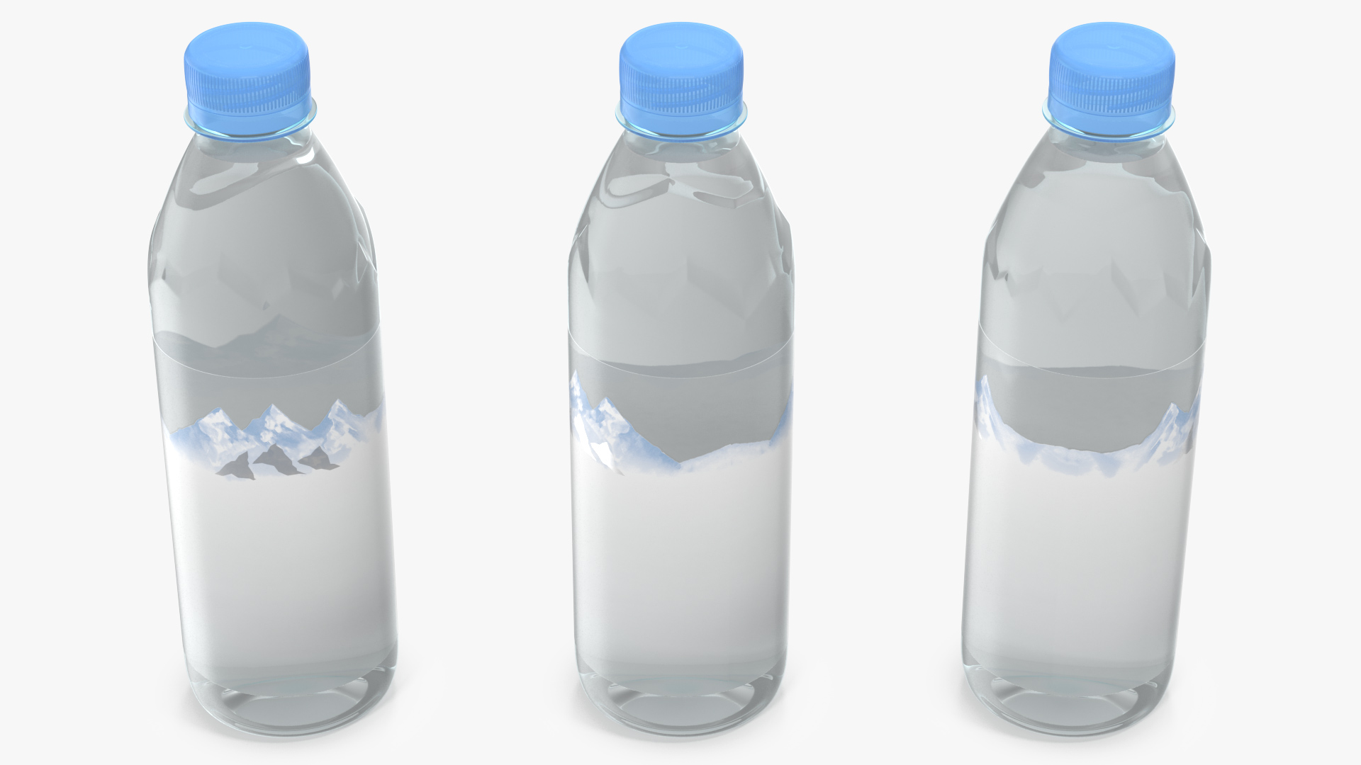 Mineral Water 500ml Plastic Bottle 3D model