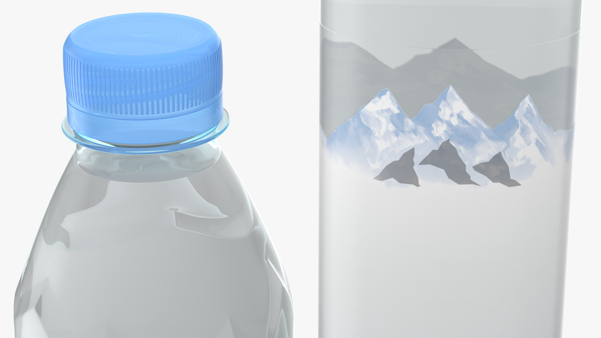 Mineral Water 500ml Plastic Bottle 3D model