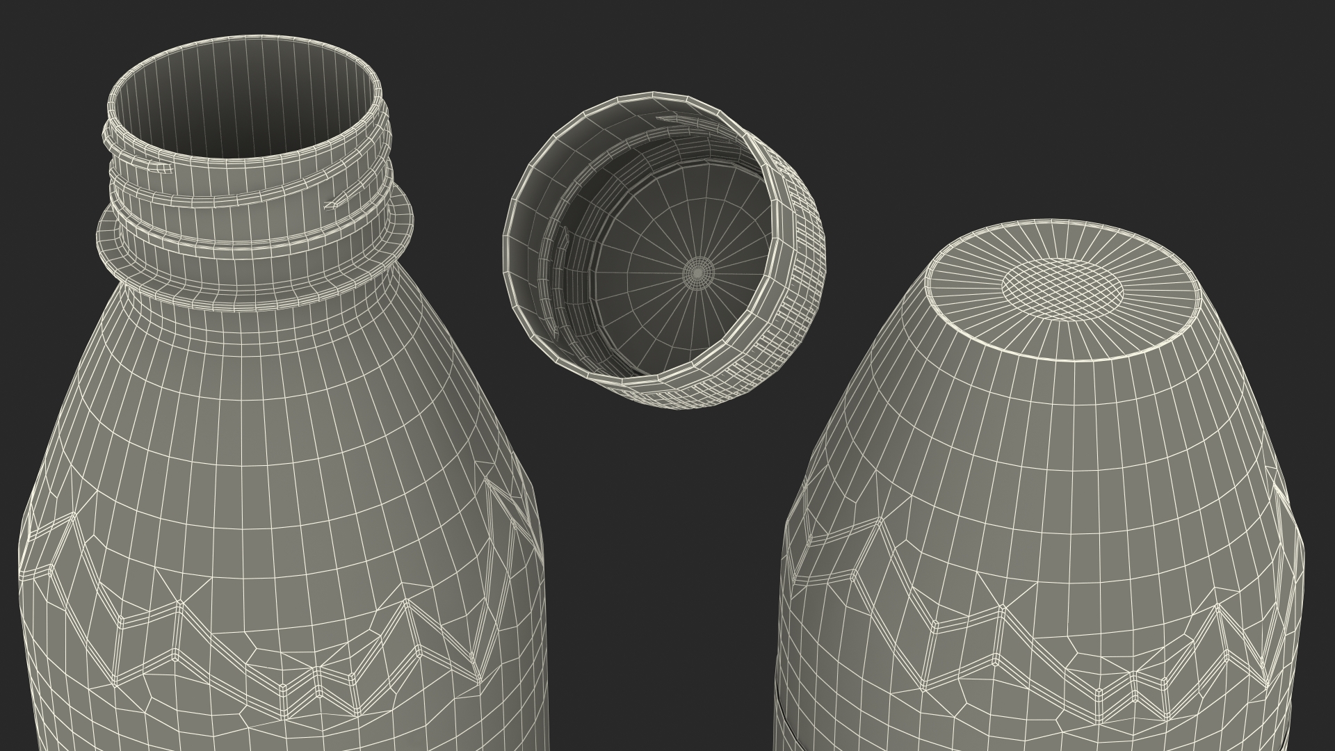 Mineral Water 500ml Plastic Bottle 3D model
