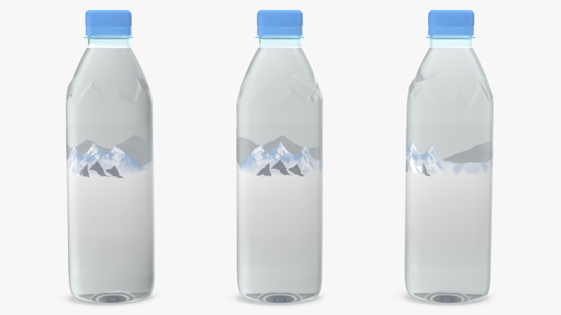 Mineral Water 500ml Plastic Bottle 3D model