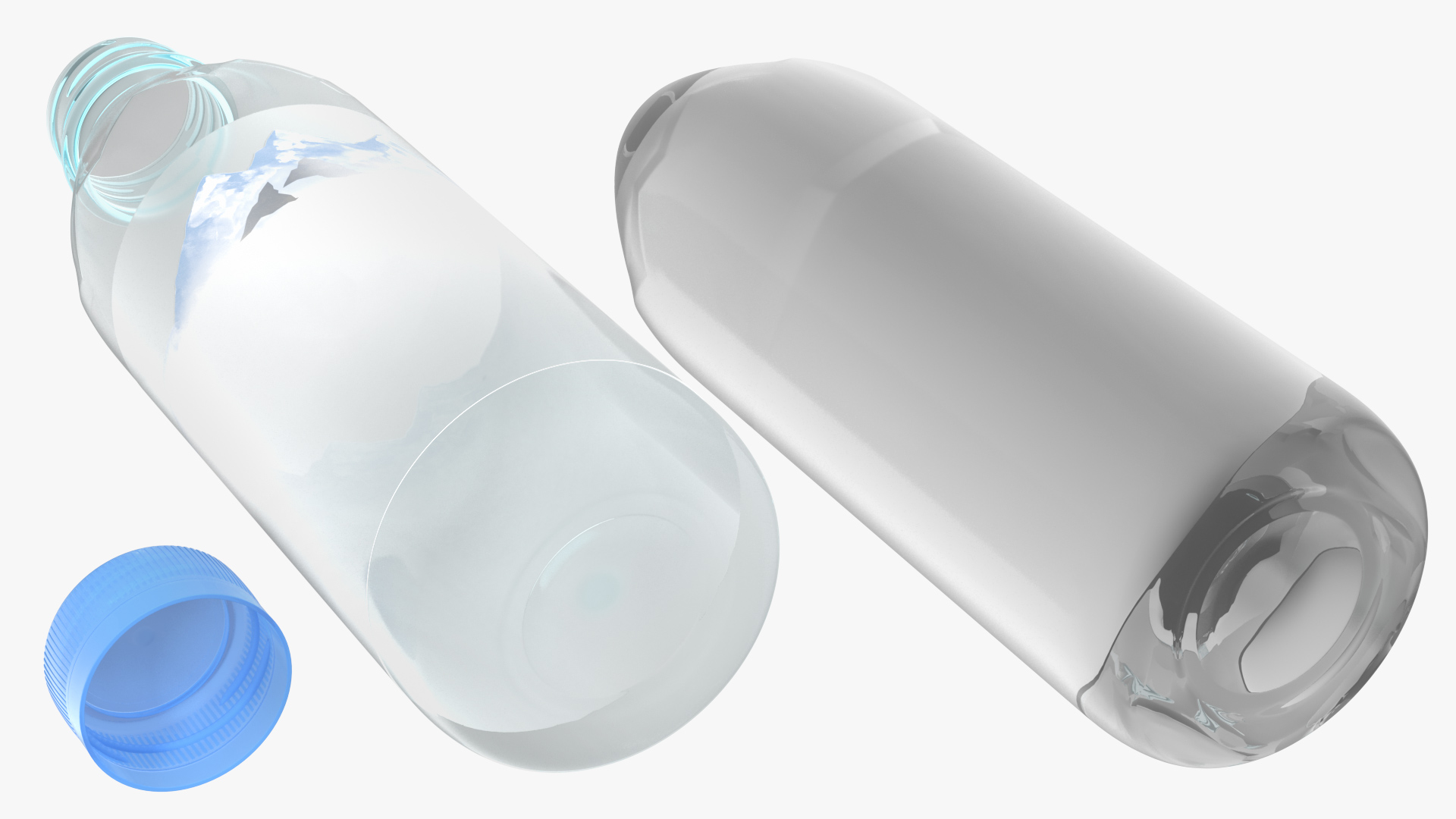 Mineral Water 500ml Plastic Bottle 3D model