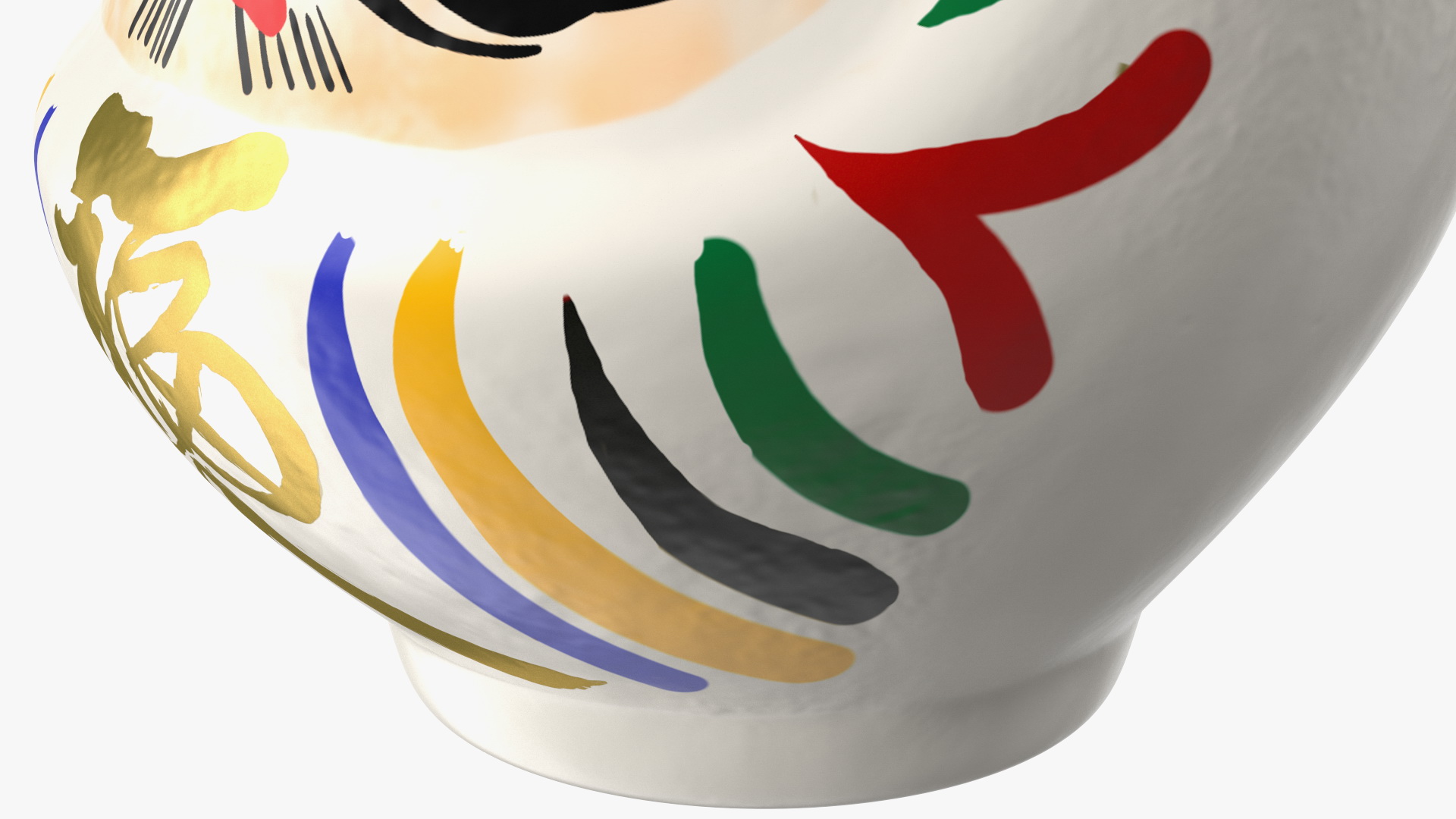 3D Japanese Daruma Doll White