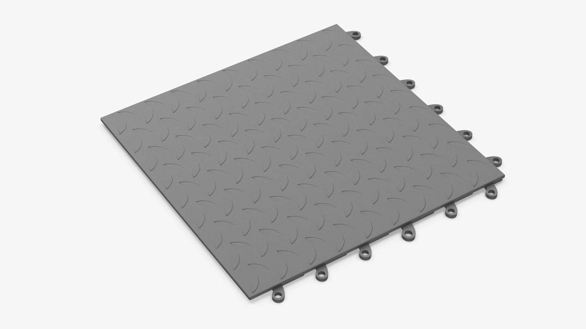 Connectable Garage Floor Tile Grey 3D model