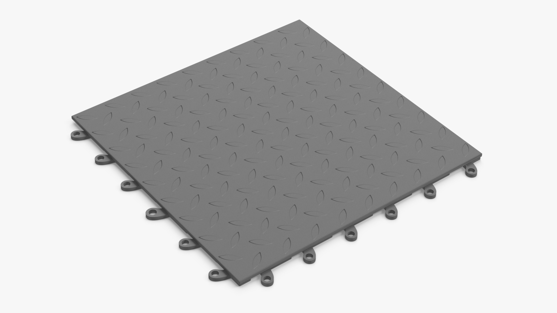 Connectable Garage Floor Tile Grey 3D model