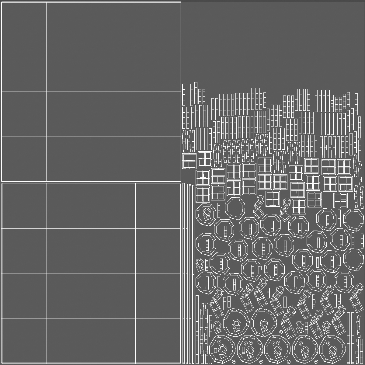 Connectable Garage Floor Tile Grey 3D model