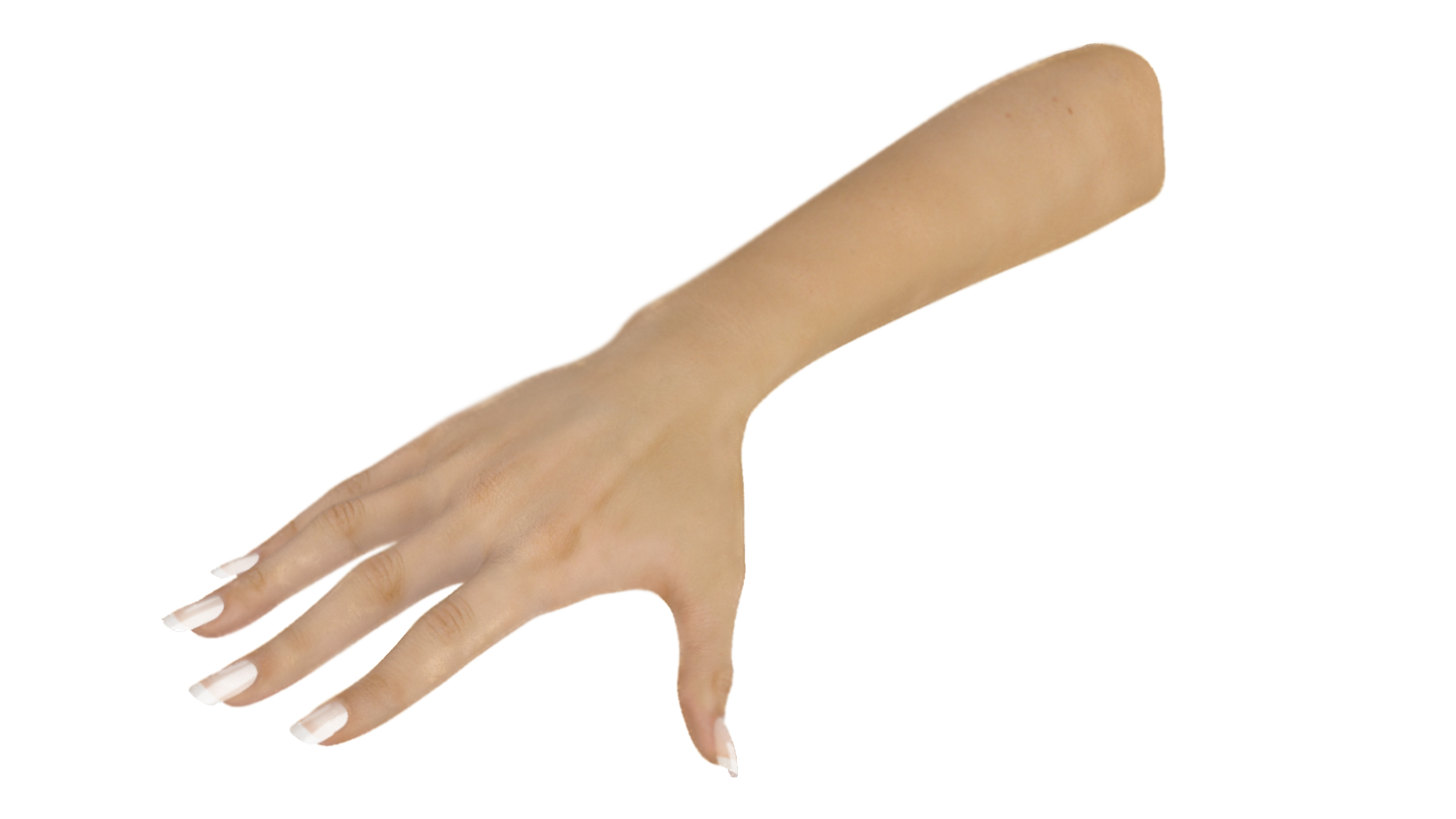 3D White Woman Hand Base Pose