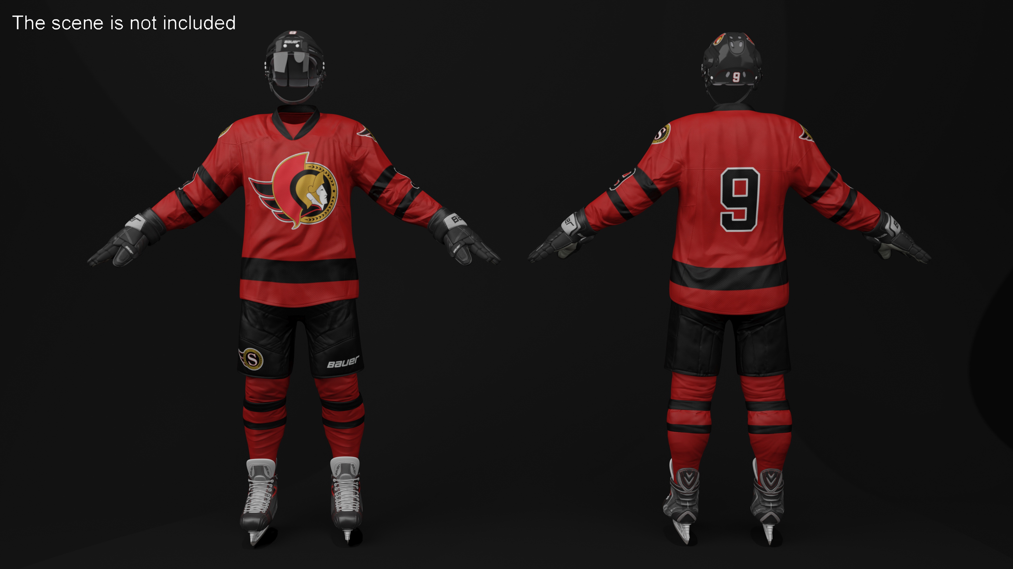 3D model Hockey Uniform Ottawa Senators