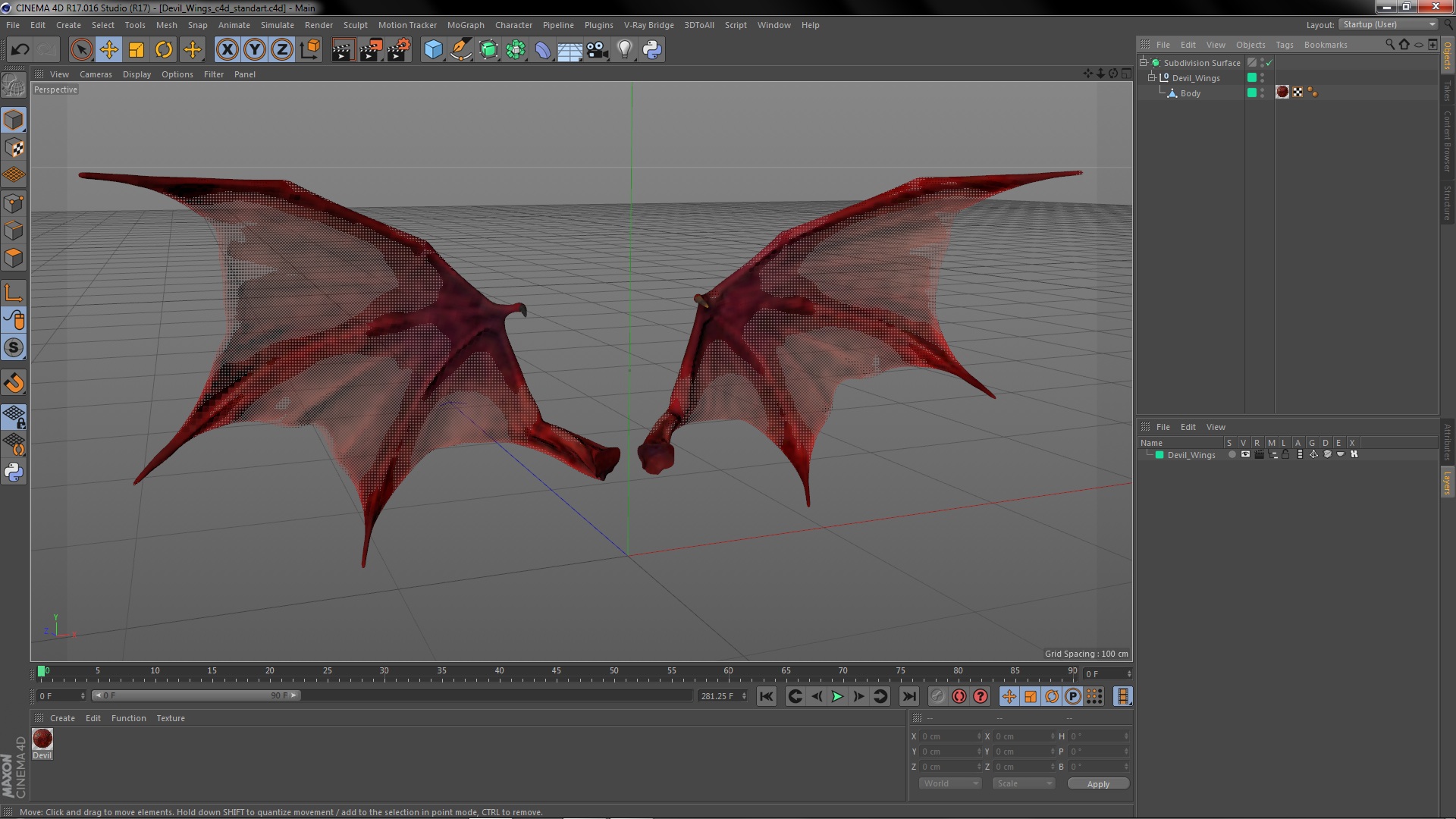 3D Devil Wings
