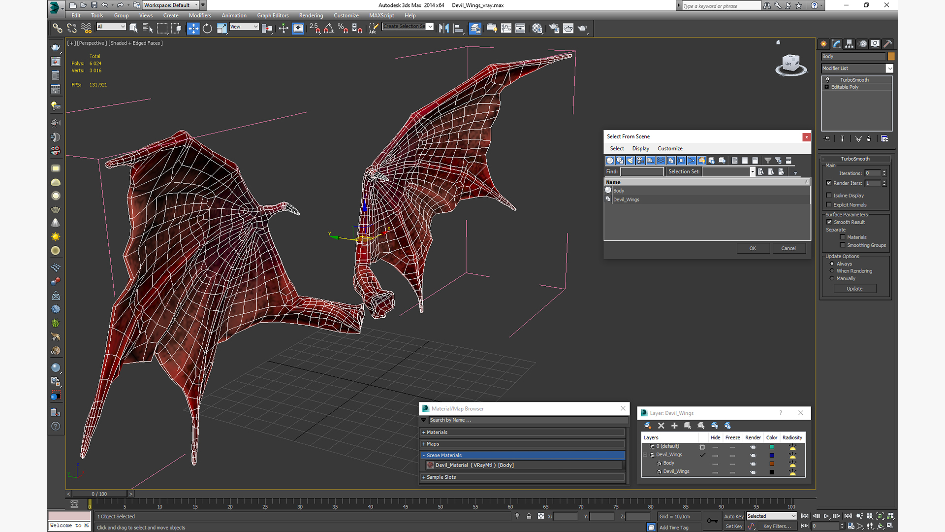 3D Devil Wings