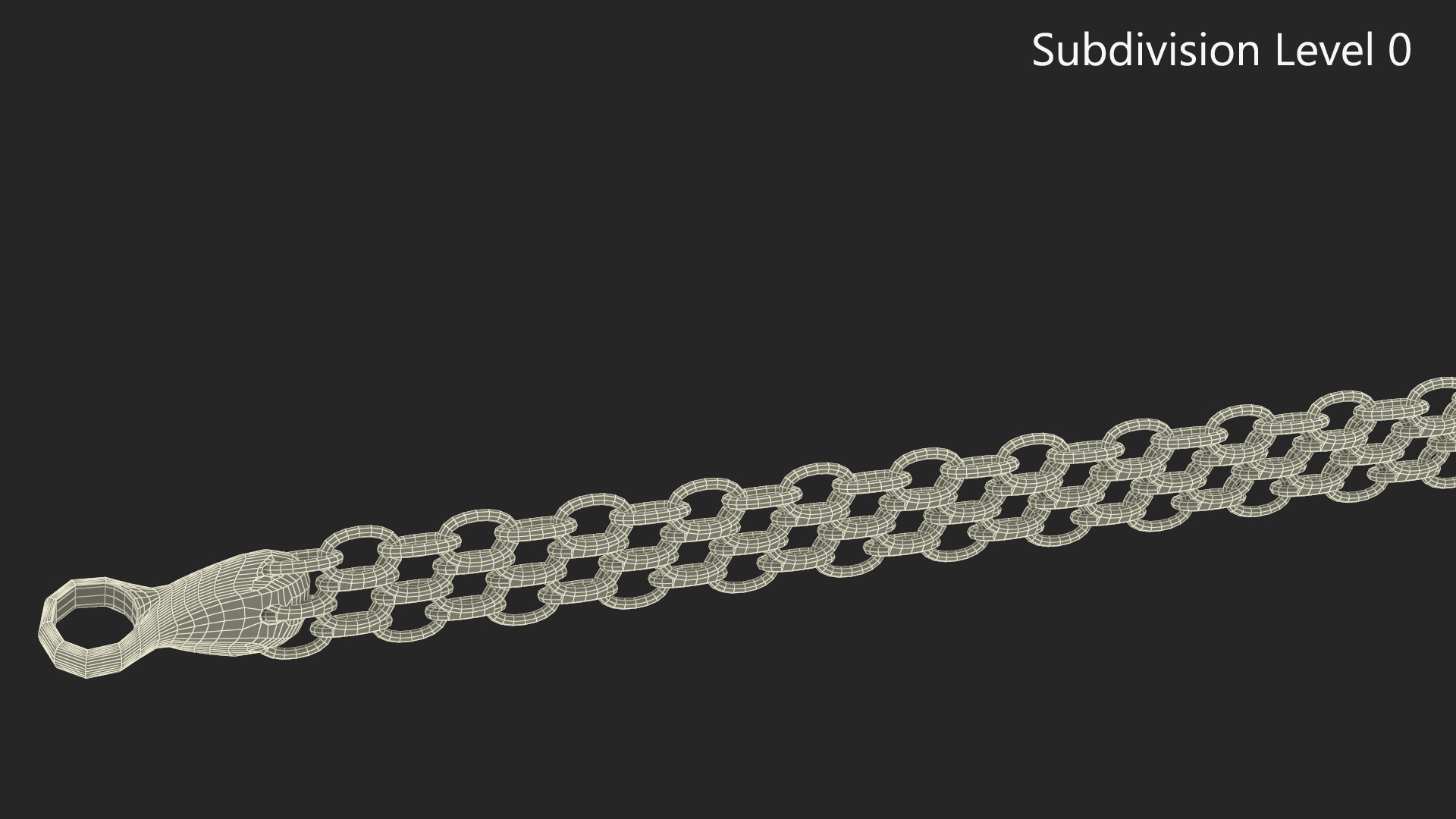 3D Mesh Jewelry Chain Gold model